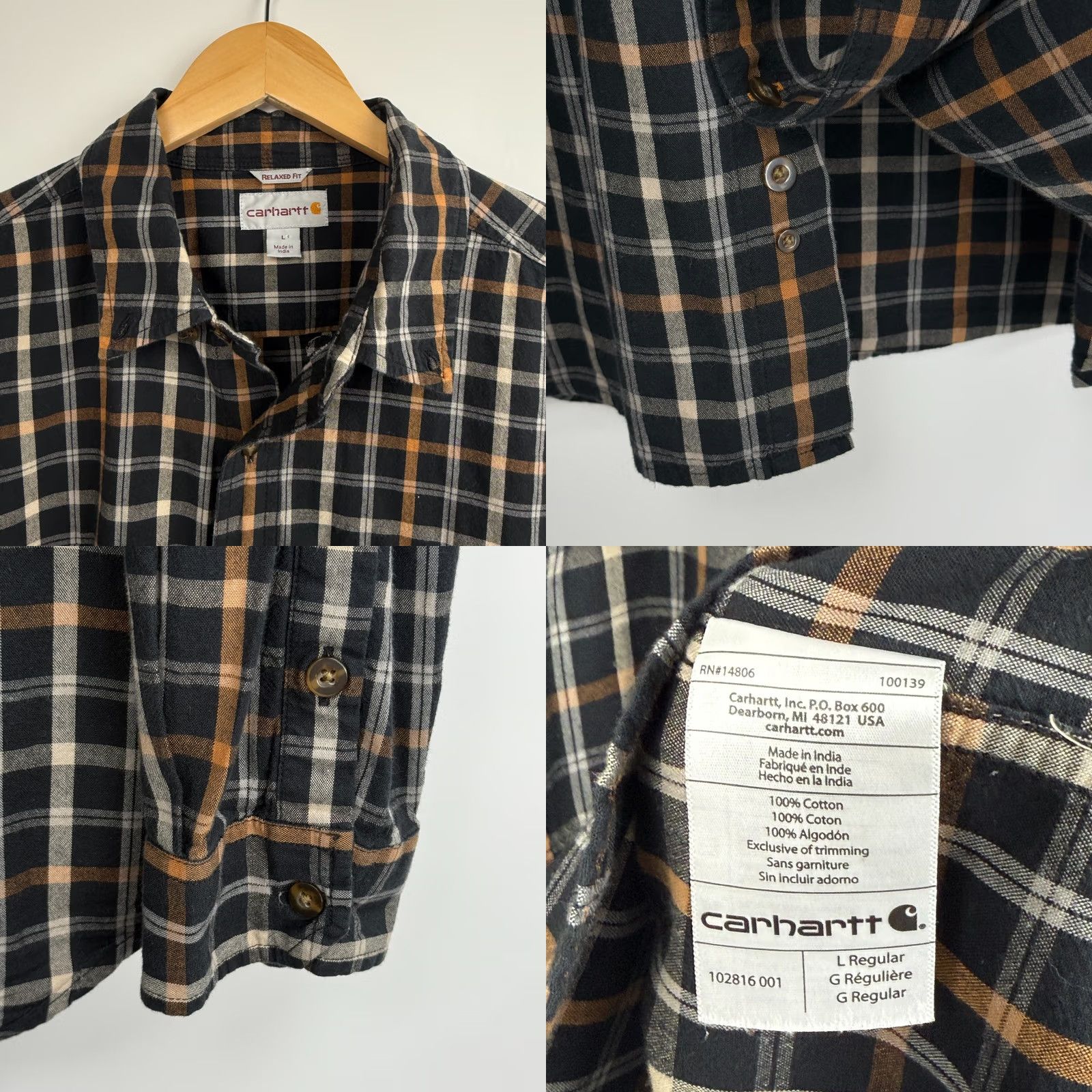 Carhartt Carhartt Shirt Mens Large Heavyweight Flannel Plaid Cotton Rugged Button-Up Casual Workwear Size US L / EU 52-54 / 3 - 8 Thumbnail