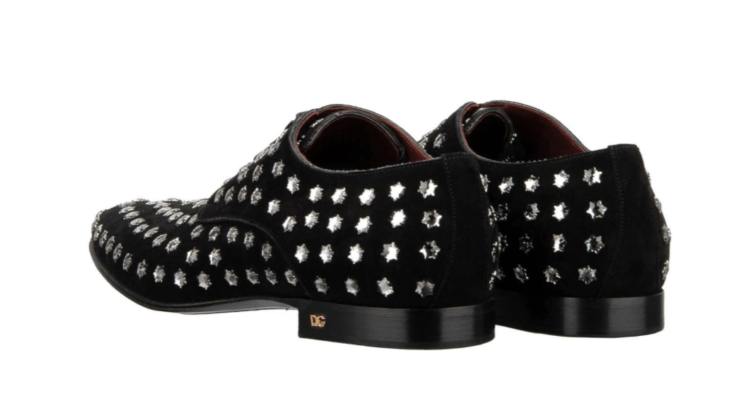 Dolce & Gabbana Dolce and Gabbana Crystal Star Suede Studded Derby Size US 8.5 / EU 41-42 - 8 Thumbnail