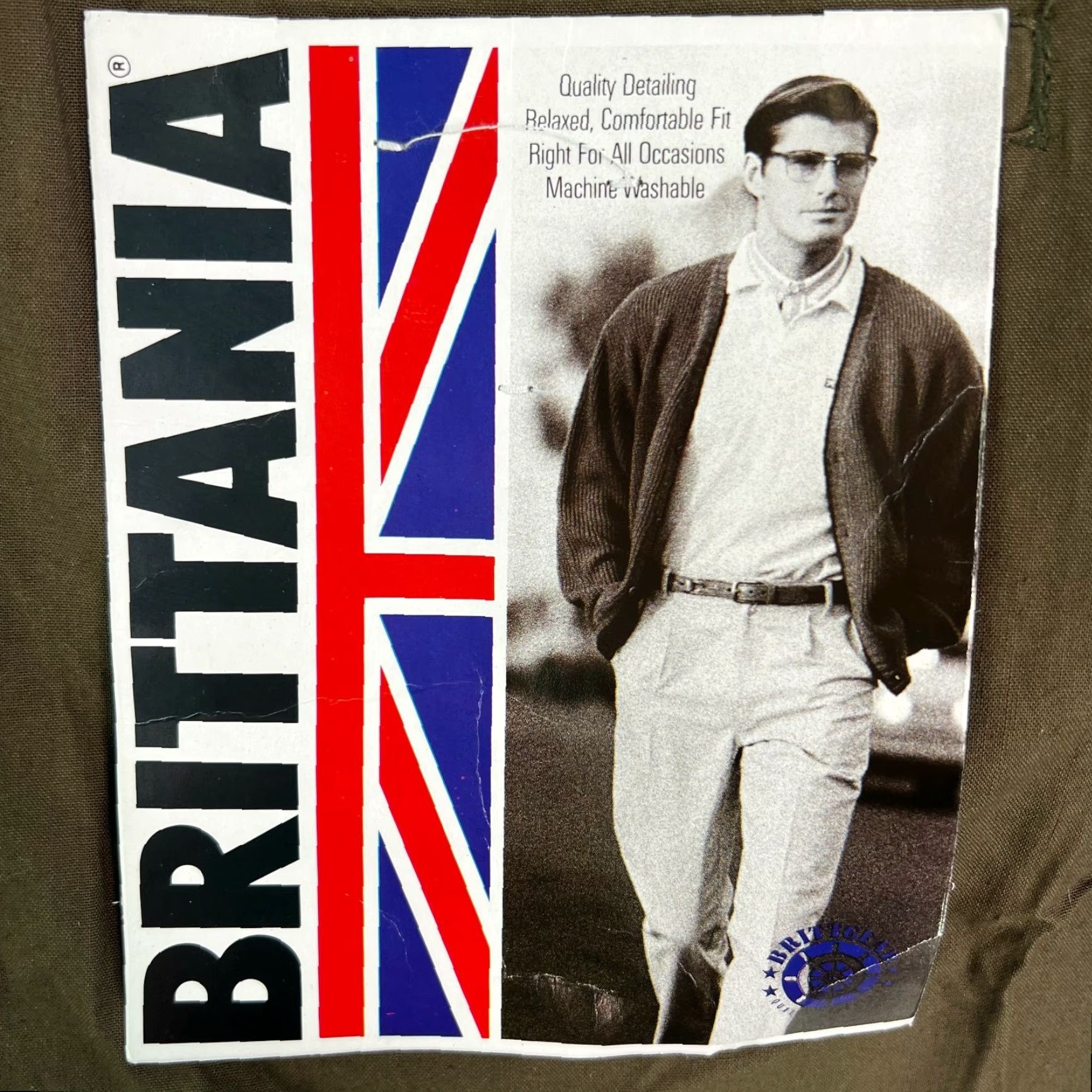 Vintage Britannia Shorts Mens Elastic Waist Casual Brown XL Cotton 5-Pocket 6in Inseam Belt Loops Regular Size XL Men Size US 40 / EU 56 - 5 Thumbnail