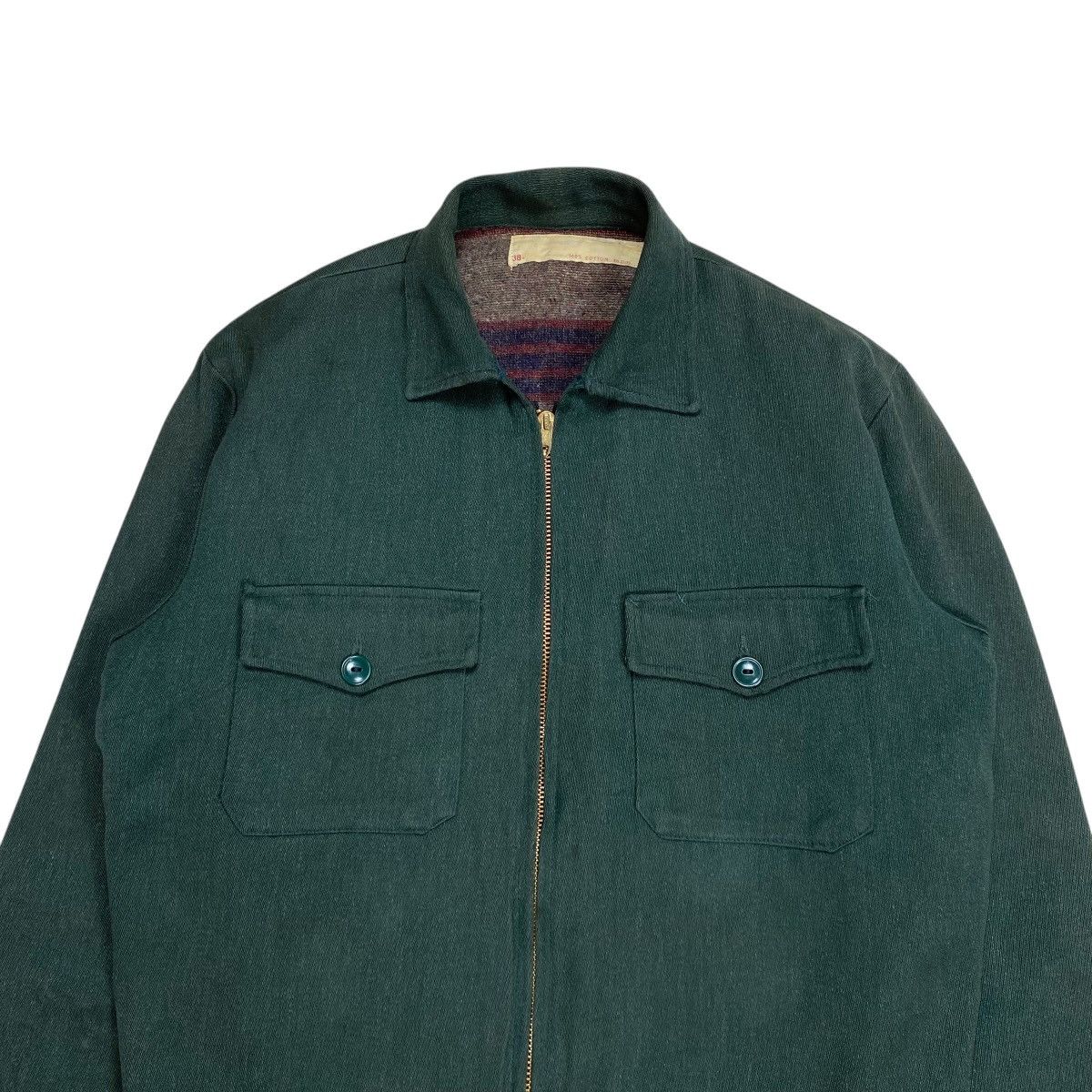 Vintage Rare Vintage 50’s Whipcord Blanket Troy Lining Work Jacket Size US M / EU 48-50 / 2 - 2 Thumbnail
