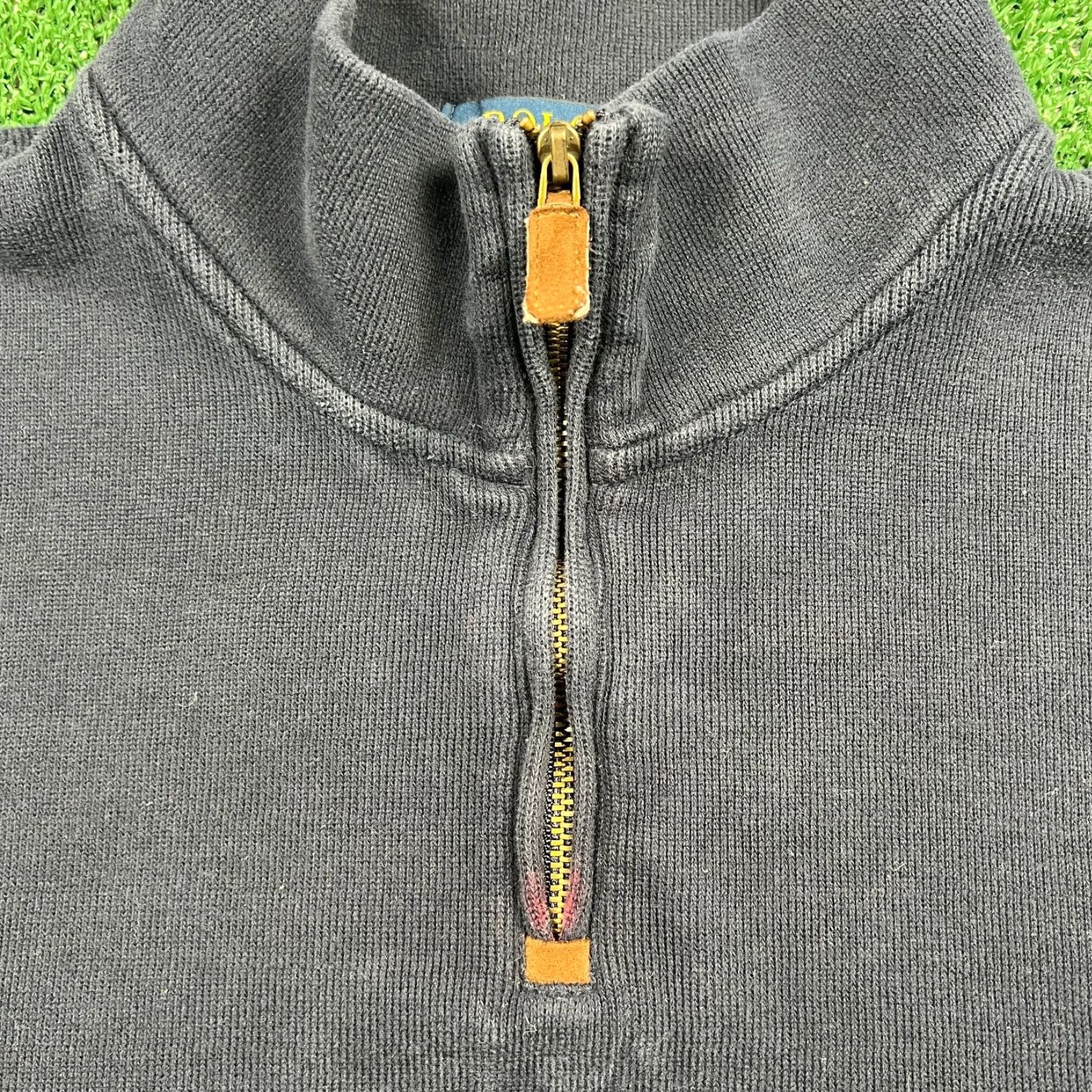 Polo Ralph Lauren Polo Ralph Lauren Men's XXL Navy Blue Sweater Quarter-Zip Cotton Knit Preppy Size US XXL / EU 58 / 5 - 3 Thumbnail