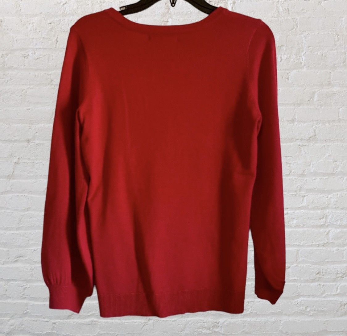 Other RED JADE CUTOUT BALLOON SLEEVE KNIT PULLOVER TOP Size S / US 4 / IT 40 - 5 Thumbnail