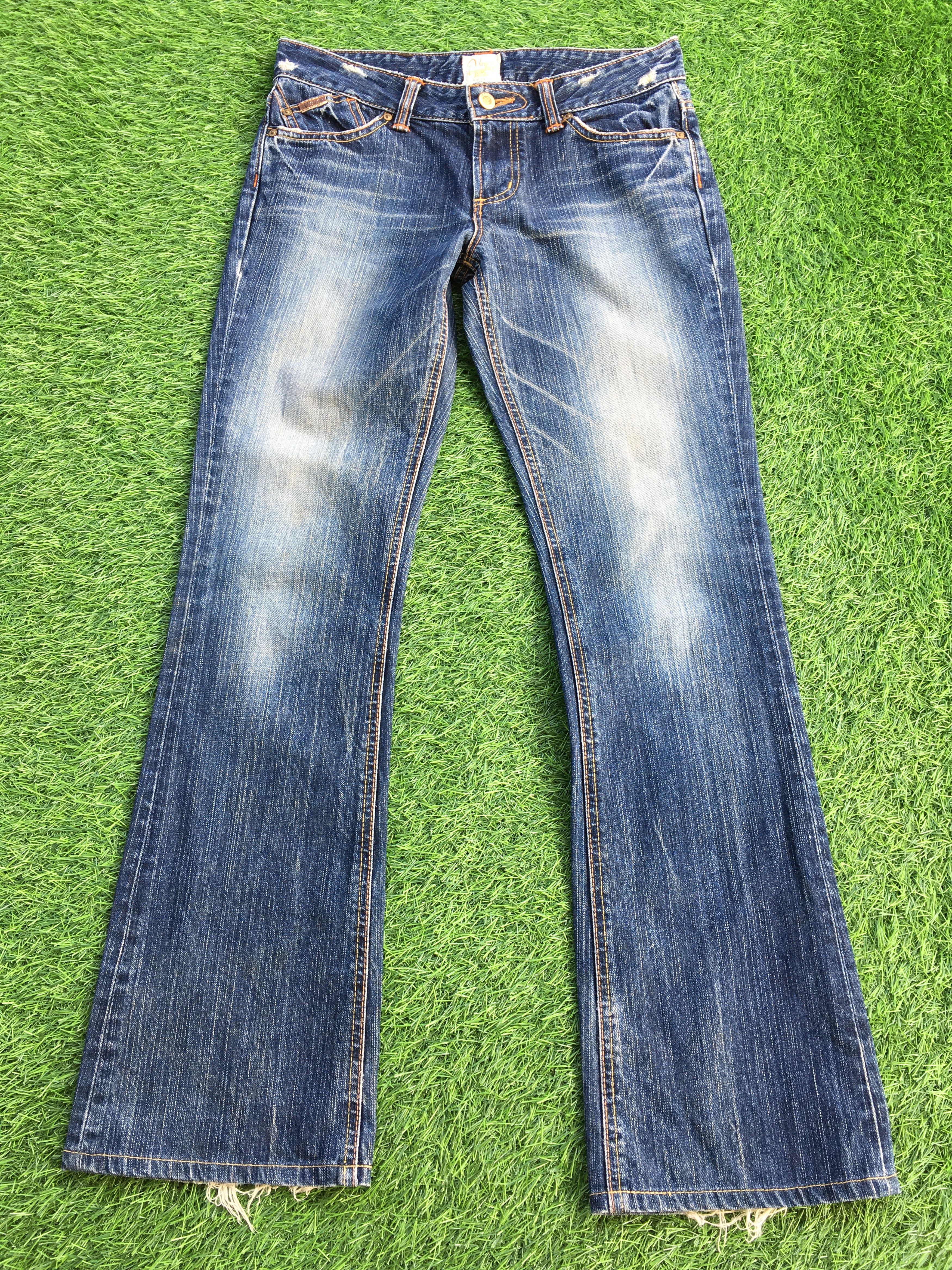 Japanese Brand Low Rise Distressed Flare Bootcut Jeans D-1184 Size US 29 - 1 Thumbnail