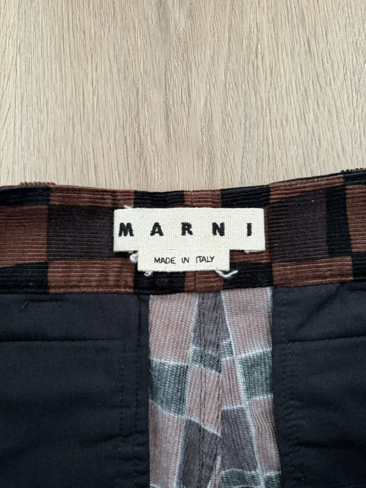 Marni Damier Check Corduroy Cargo Pants Size US 32 / EU 48 - 3 Thumbnail