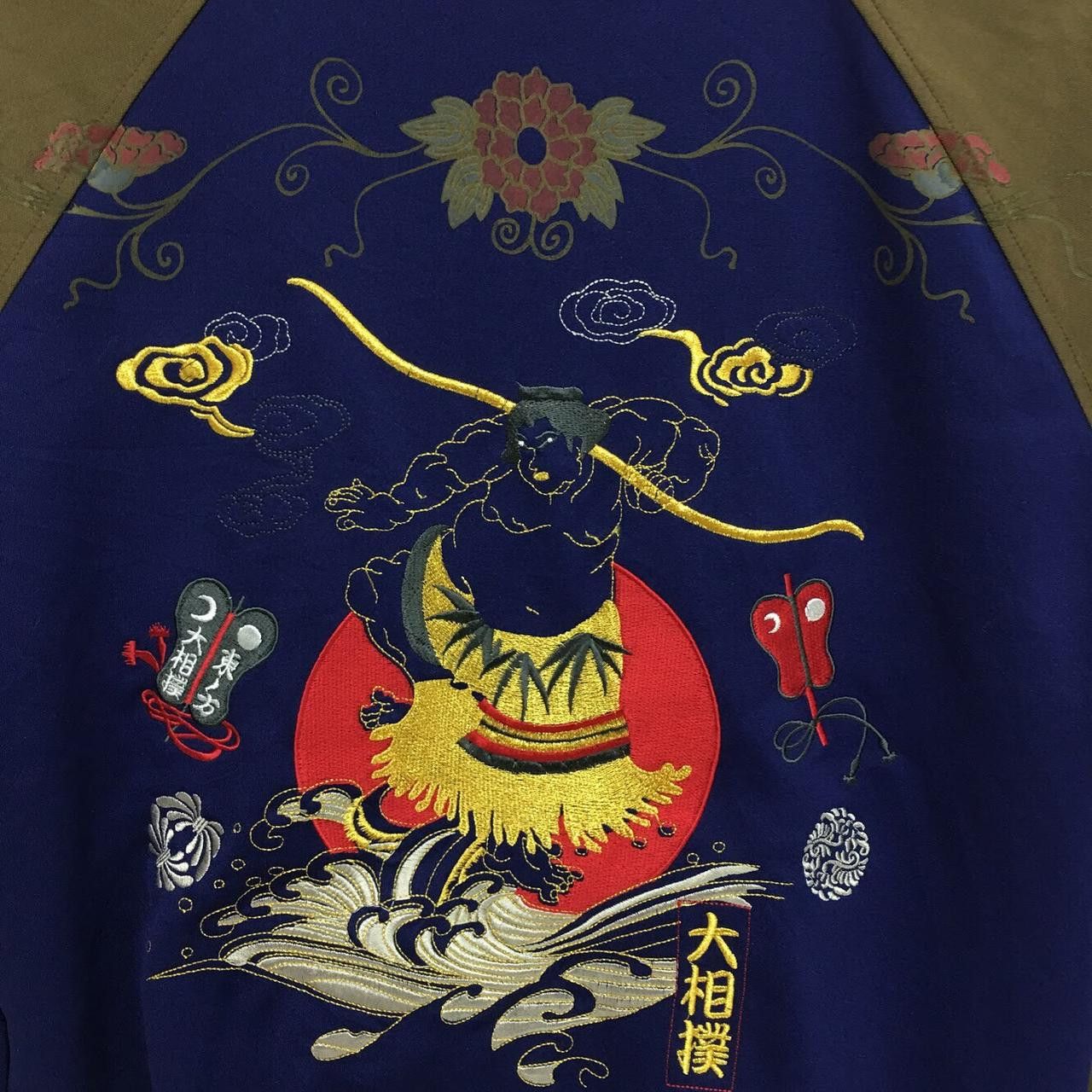 Vintage Vintage SUKAJAN Jacket Sakura Fujin Raijin Floral Size L / US 10 / IT 46 - 4 Thumbnail