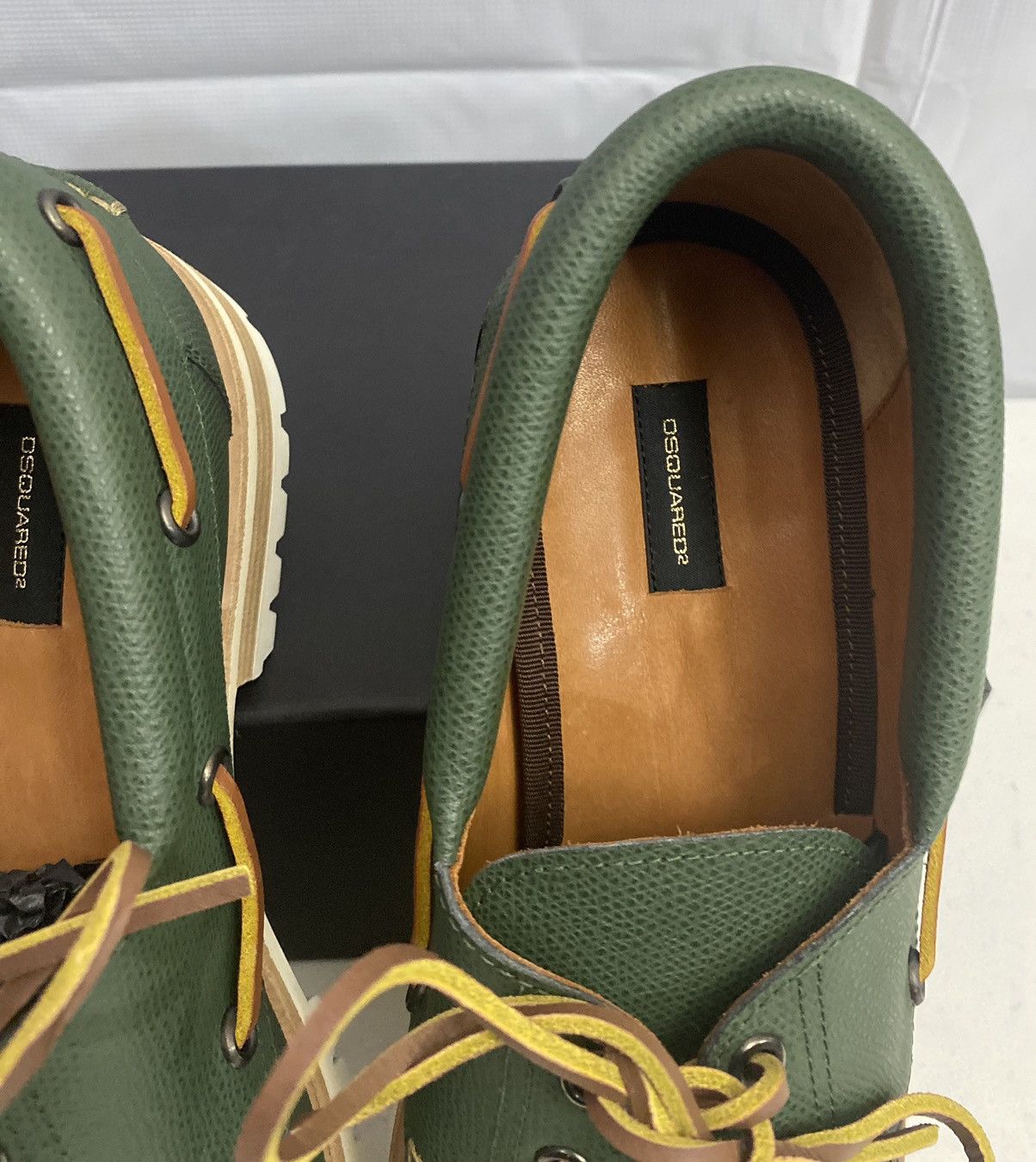 Dsquared2 Dsquared2 🇮🇹 Forest Green Leather Handmade Boat Shoes 9 NEW Size US 9 / EU 42 - 15 Thumbnail