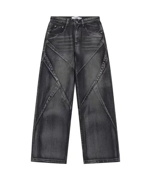 Jean Vintage washed and distressed patchwork frayed denim jeans Size US 28 / EU 44 - 7 Thumbnail