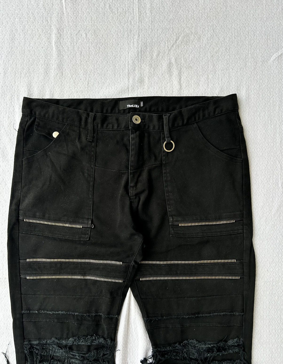 Other Flared jeans multizip thelees black denim Size US 30 / EU 46 - 9 Thumbnail