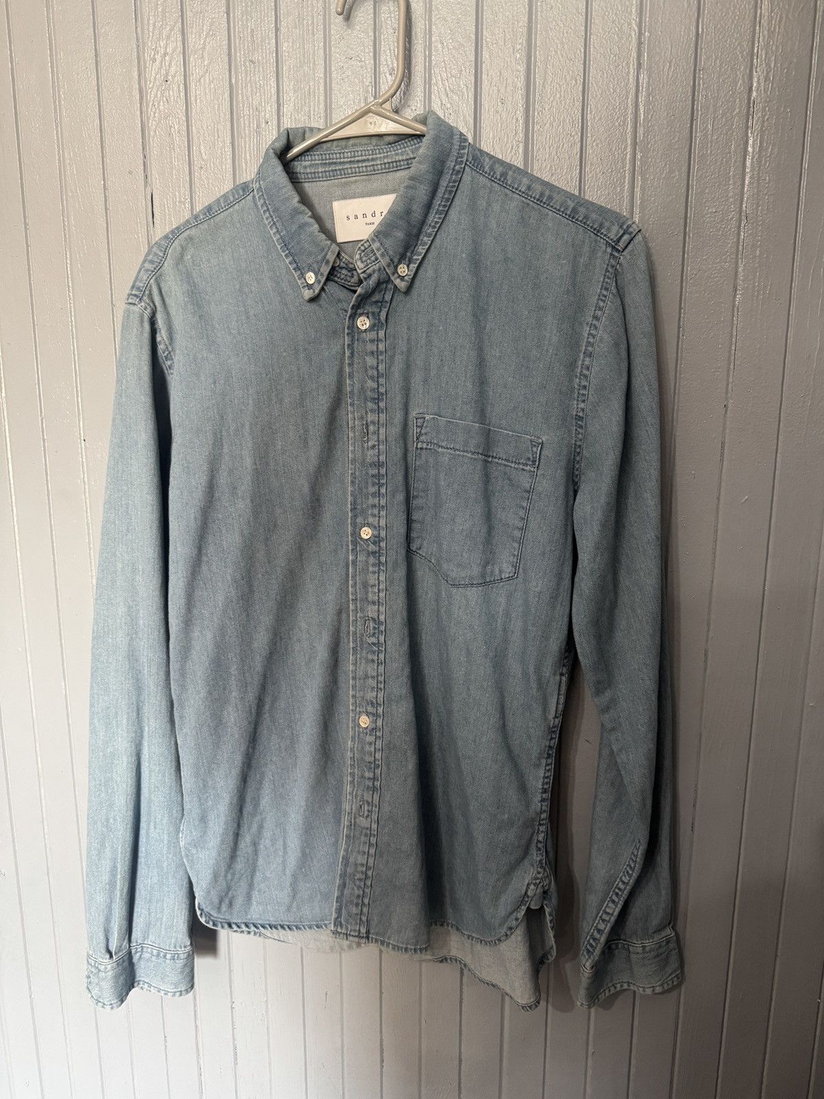 Sandro Sandro Paris Denim Shirt Size US L / EU 52-54 / 3 - 1 Thumbnail