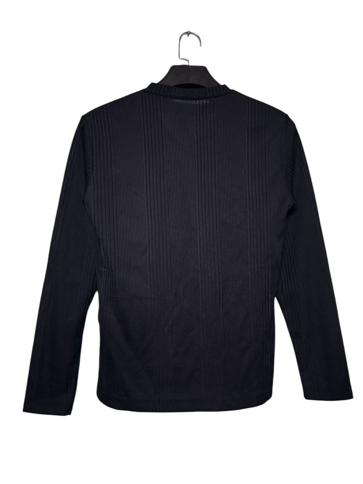 If Six Was Nine PUNK GOTHIC SEMANTIC DESIGN PLAIN V-NECK MESH KNIT L/S SHIRT Size US S / EU 44-46 / 1 - 7 Thumbnail