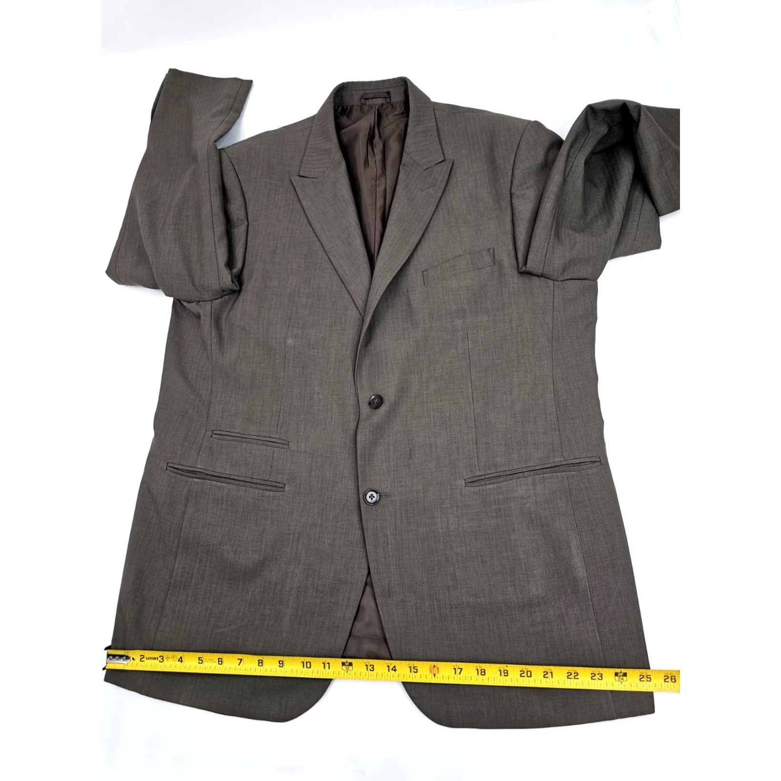 Vintage VINTAGE Steve Harvey Celebrity Edition Sultan Suit Men 48L / 42L Brown 2 Piece Inseam 29.5" | Navy? Size 48L - 7 Thumbnail