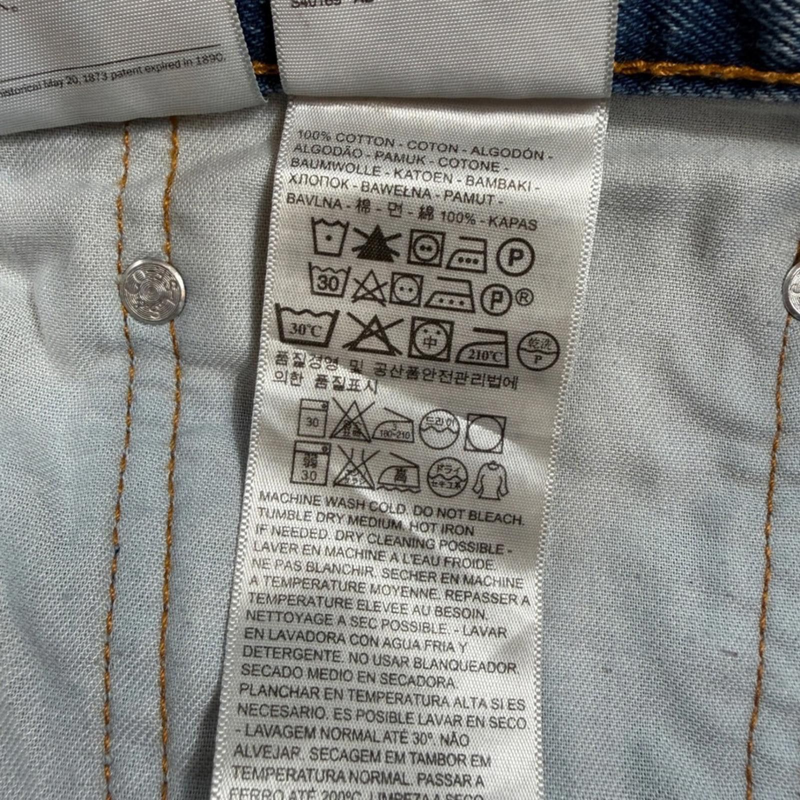 Levi's Levis 505 Jeans Men 36x32 Regular Fit Blue Denim Straight Size US 36 / EU 52 - 9 Thumbnail