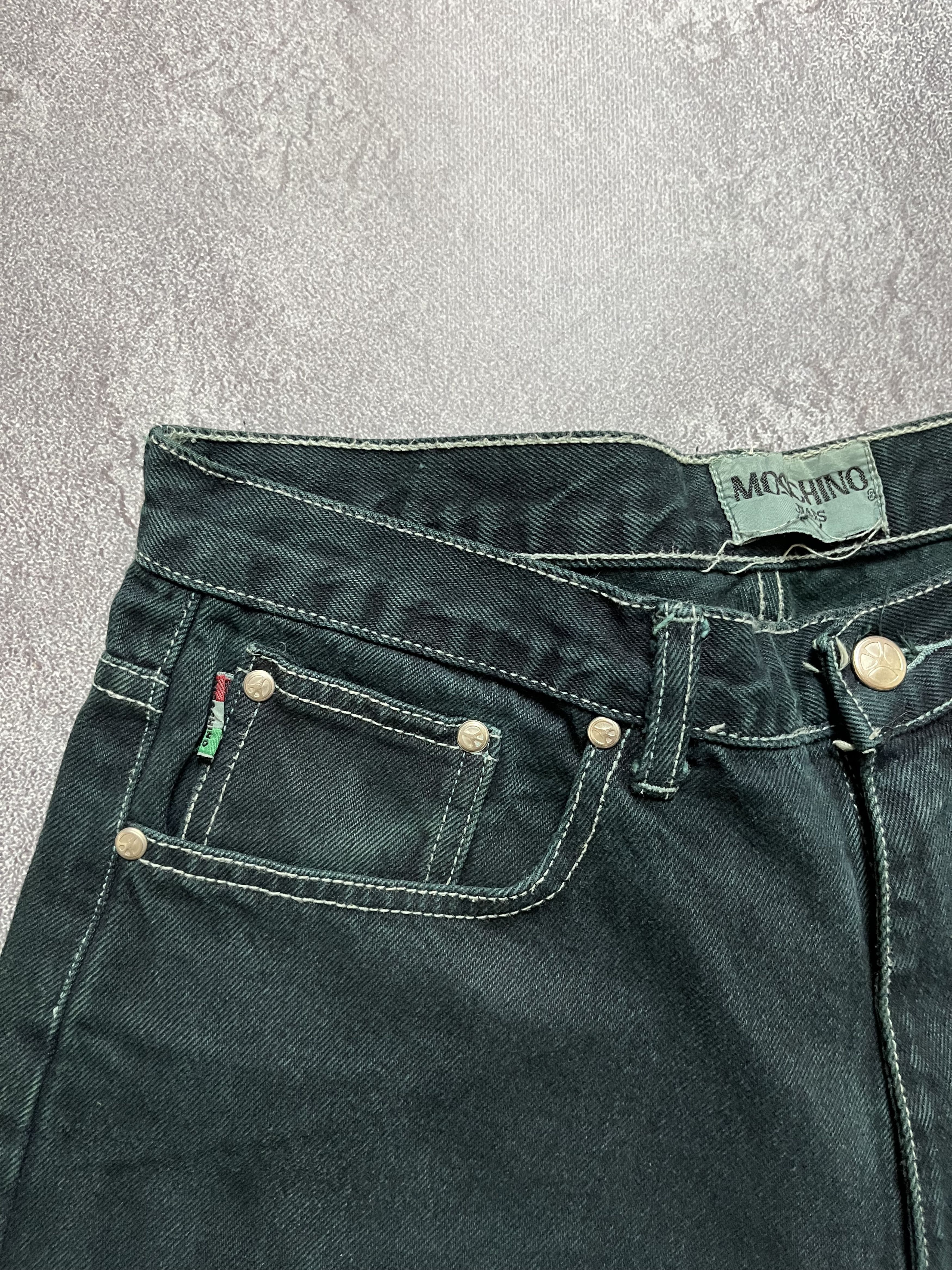 Moschino Vintage Jeans Moschino Big Metal Logo Bootcut Flared Y2K Size US 34 / EU 50 - 6 Thumbnail