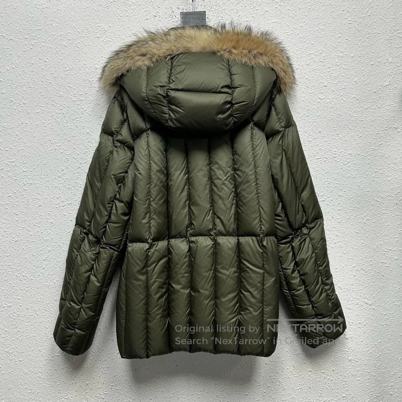 Moncler Moncler size5 Military green classic logo fox fur collar do Size XXL / US 16-18 / IT 52-54 - 2 Thumbnail