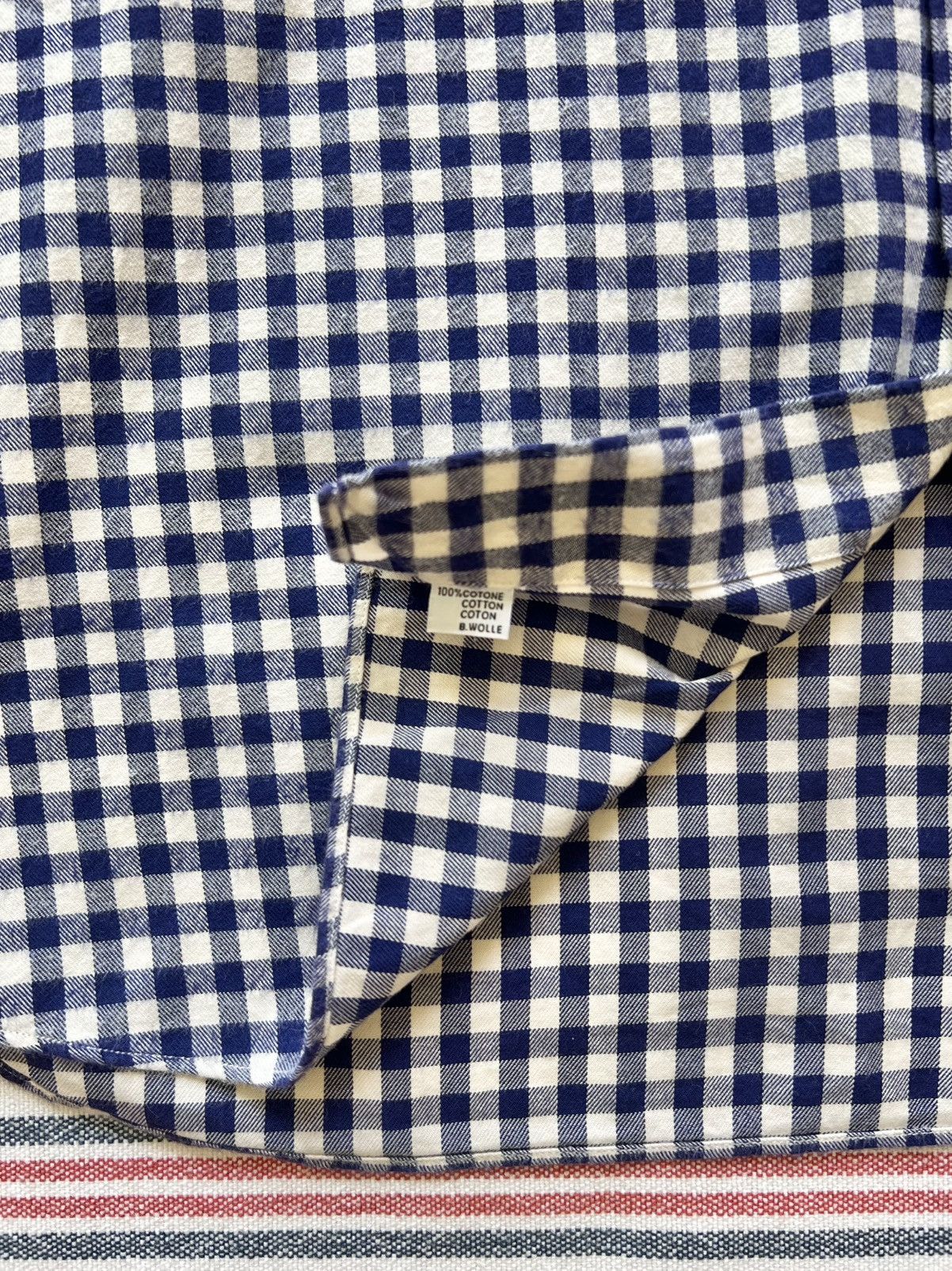 Borriello Napoli Borriello Napoli Checked Shirt Mens Light Blue Cotton Size US M / EU 48-50 / 2 - 10 Thumbnail