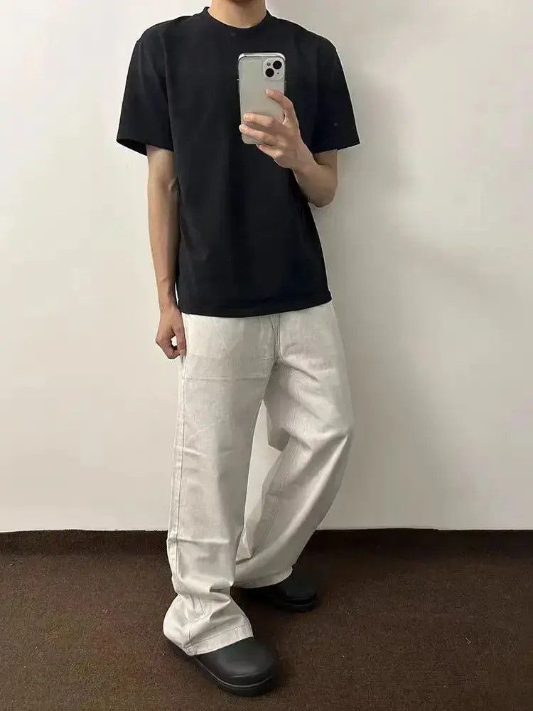Japanese Brand Street Casual Simple Versatile Aged Jeans Size US 32 / EU 48 - 4 Thumbnail