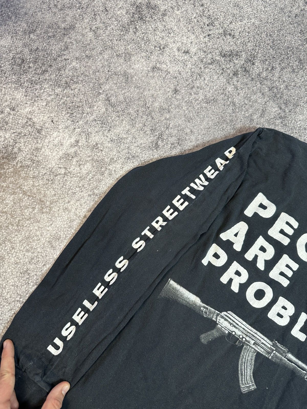 Vintage Vintage People Are The Problem ART AK-47 Long Sleeve S Y2K Size US S / EU 44-46 / 1 - 2 Thumbnail