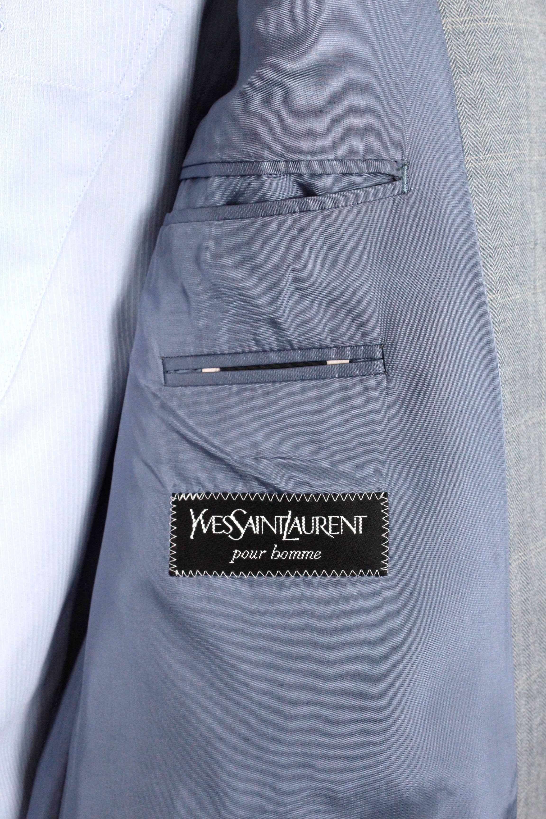 Yves Saint Laurent Vintage Yves Saint Laurent YSL Herringbone Check Blazer 90s Size US L / EU 52-54 / 3 - 8 Thumbnail