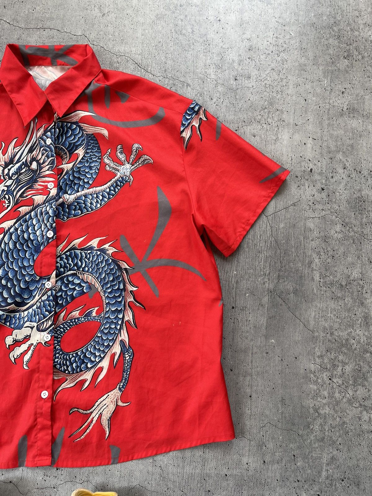 Japanese Brand × Vintage 1990s RETRO JAPAN DRAGON SHIRT Size US M / EU 48-50 / 2 - 4 Thumbnail