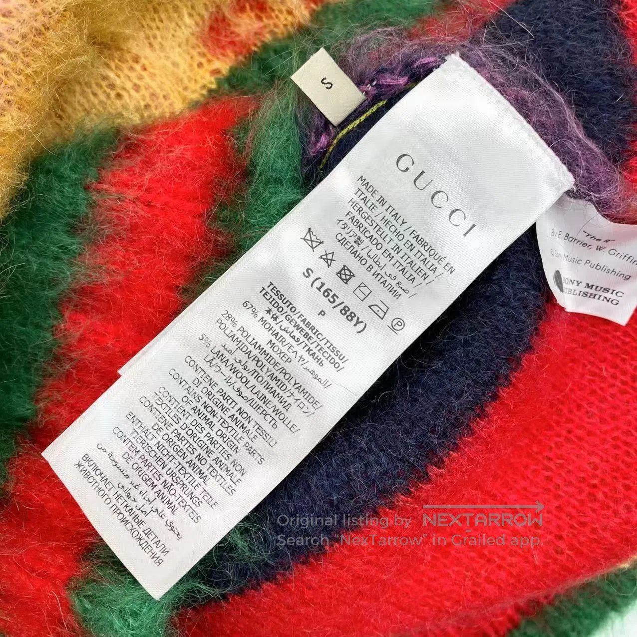 Gucci Guicci Letter logo striped cardigan jacket| Size S / US 4 / IT 40 - 4 Thumbnail