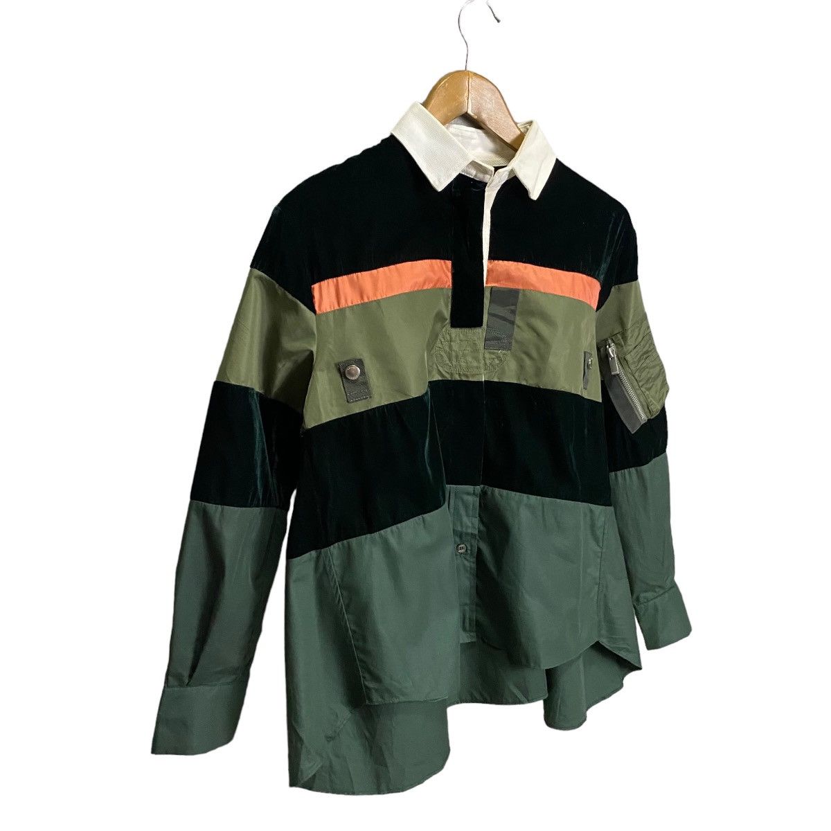 Japanese Brand × Sacai Sacai Polo Blouse mix unique Size M / US 6-8 / IT 42-44 - 2 Thumbnail
