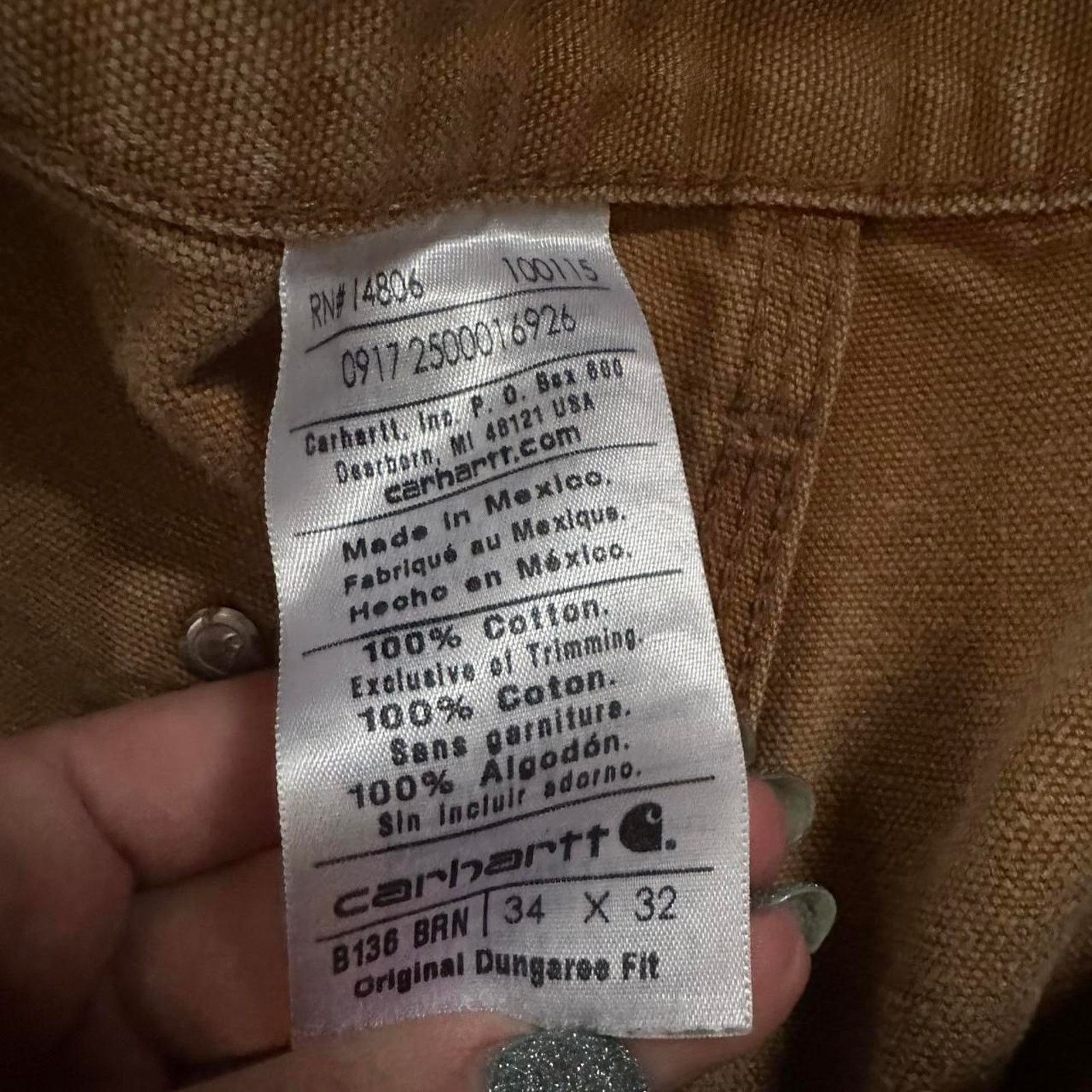 Carhartt Carhartt Double Knee Jeans B136 BRN Distressed size 34x32 Size US 34 / EU 50 - 8 Thumbnail