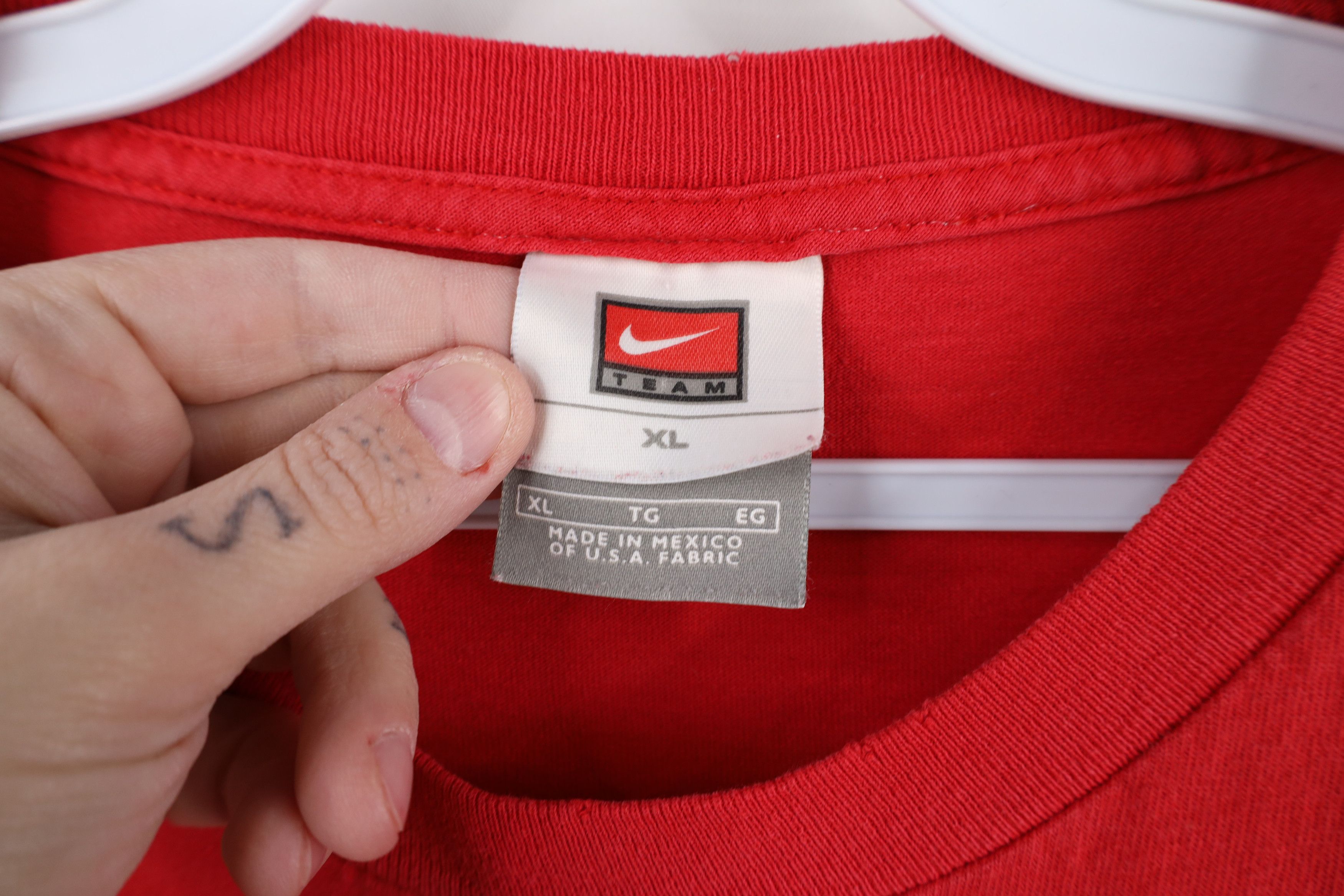 Nike × Vintage Vintage 90s Y2K Nike Swoosh Ohio State Horseshoe T-Shirt Size US XL / EU 56 / 4 - 13 Thumbnail