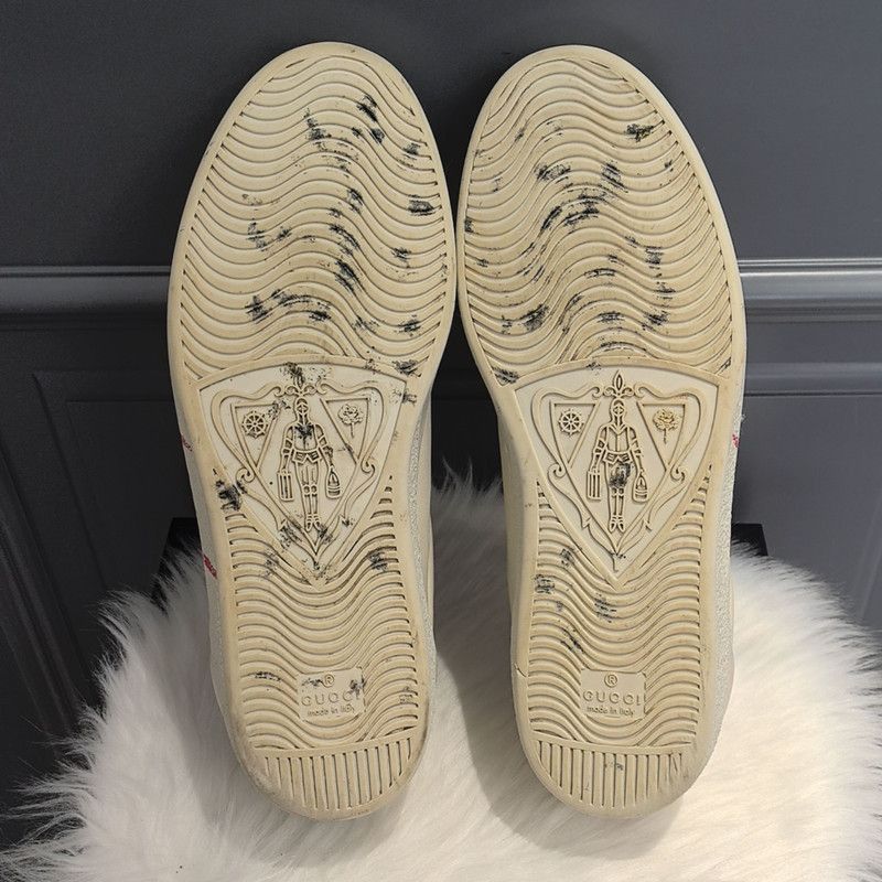 Gucci Gucci Ace Blade Distressed Sneakers for Men Size US 8.5 / EU 41-42 - 4 Thumbnail