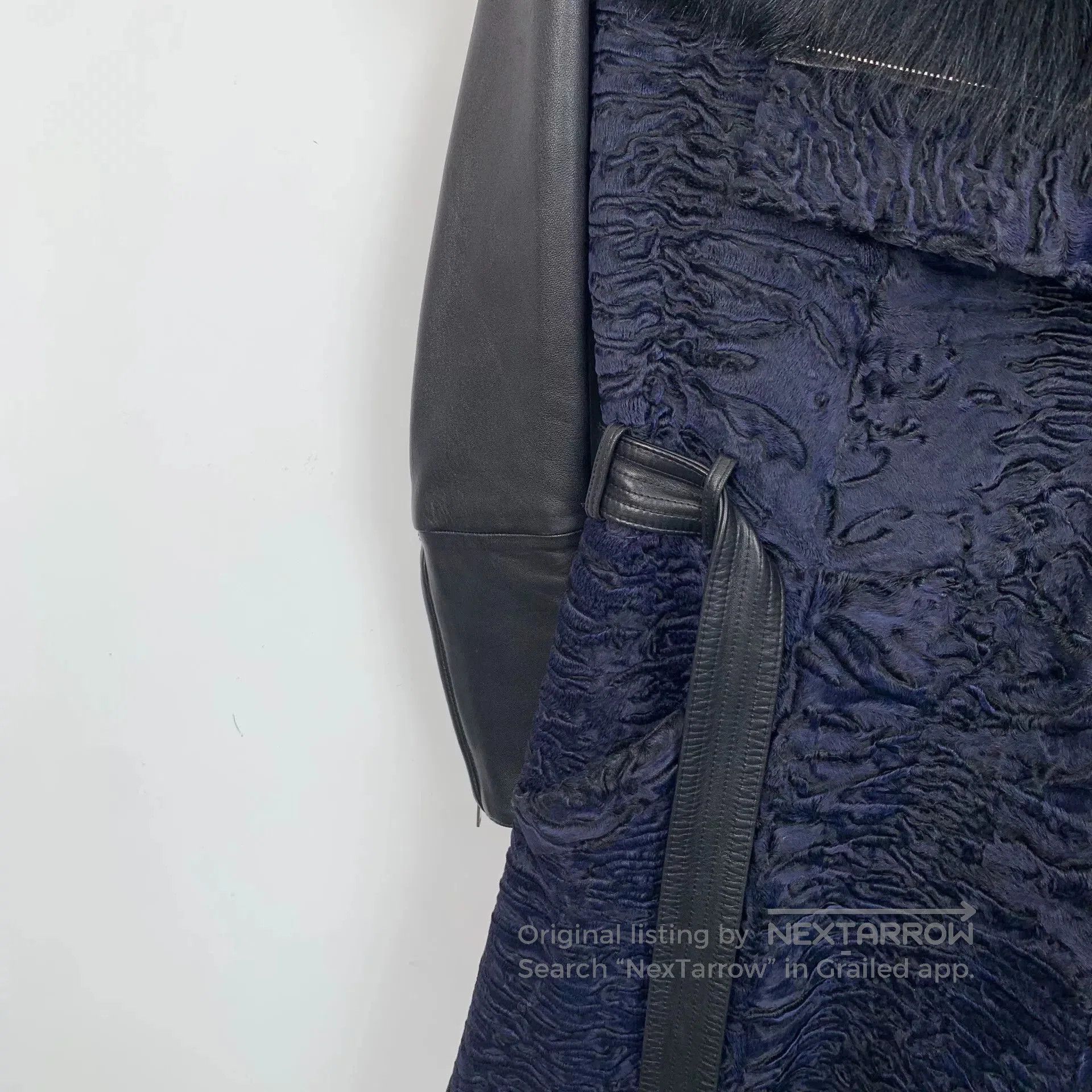 Dior christian dior black leather coat with belt. Size US XXS / EU 40 - 4 Thumbnail