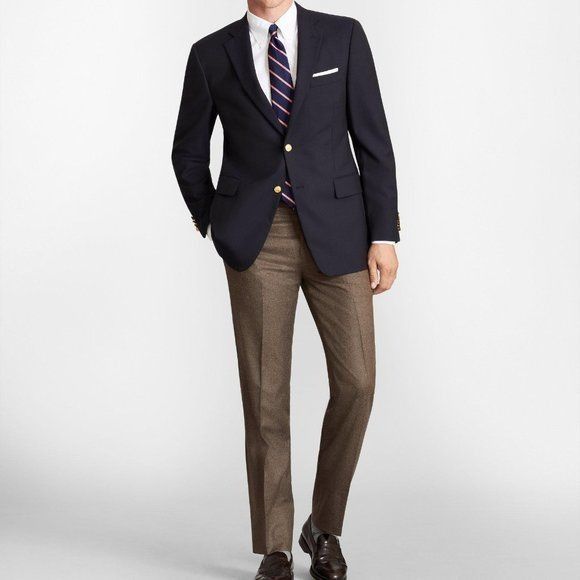 Brooks Brothers Loro Piana Brooks Brothers Traditional Fit Two Button 1818 M Size 46L - 5 Thumbnail