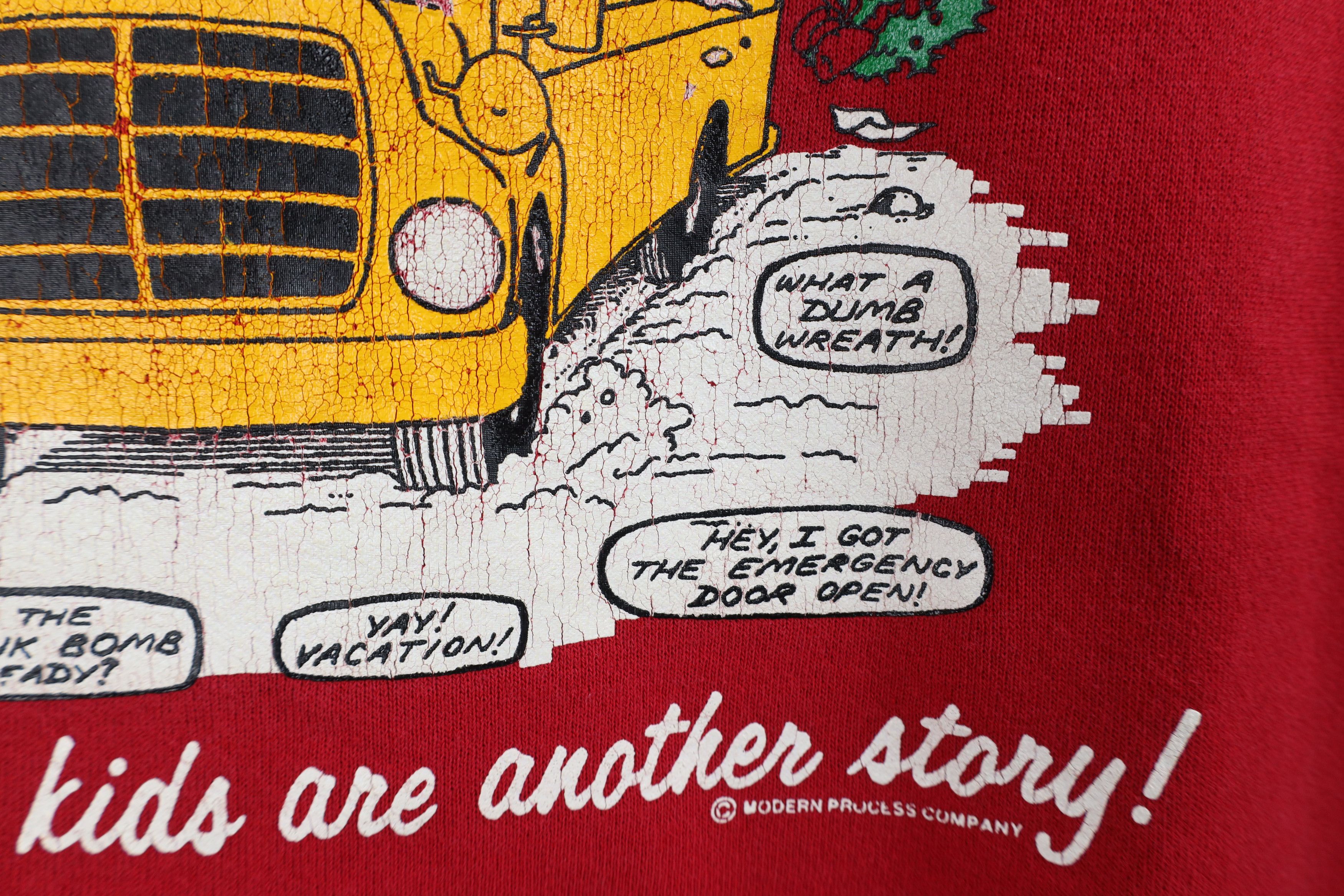 Vintage Vintage 90s Streetwear Christmas Bus Driver Sweatshirt USA Size XXL / US 16-18 / IT 52-54 - 7 Thumbnail
