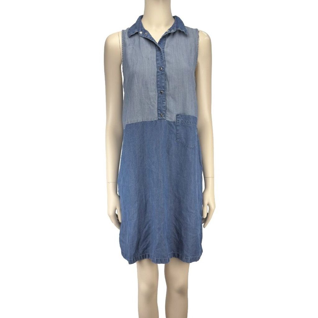 Cop Copine Cop.Copine Sleeveless A Shift looking Blue Midi Dress Sz 38 Size M / US 6-8 / IT 42-44 - 1 Thumbnail
