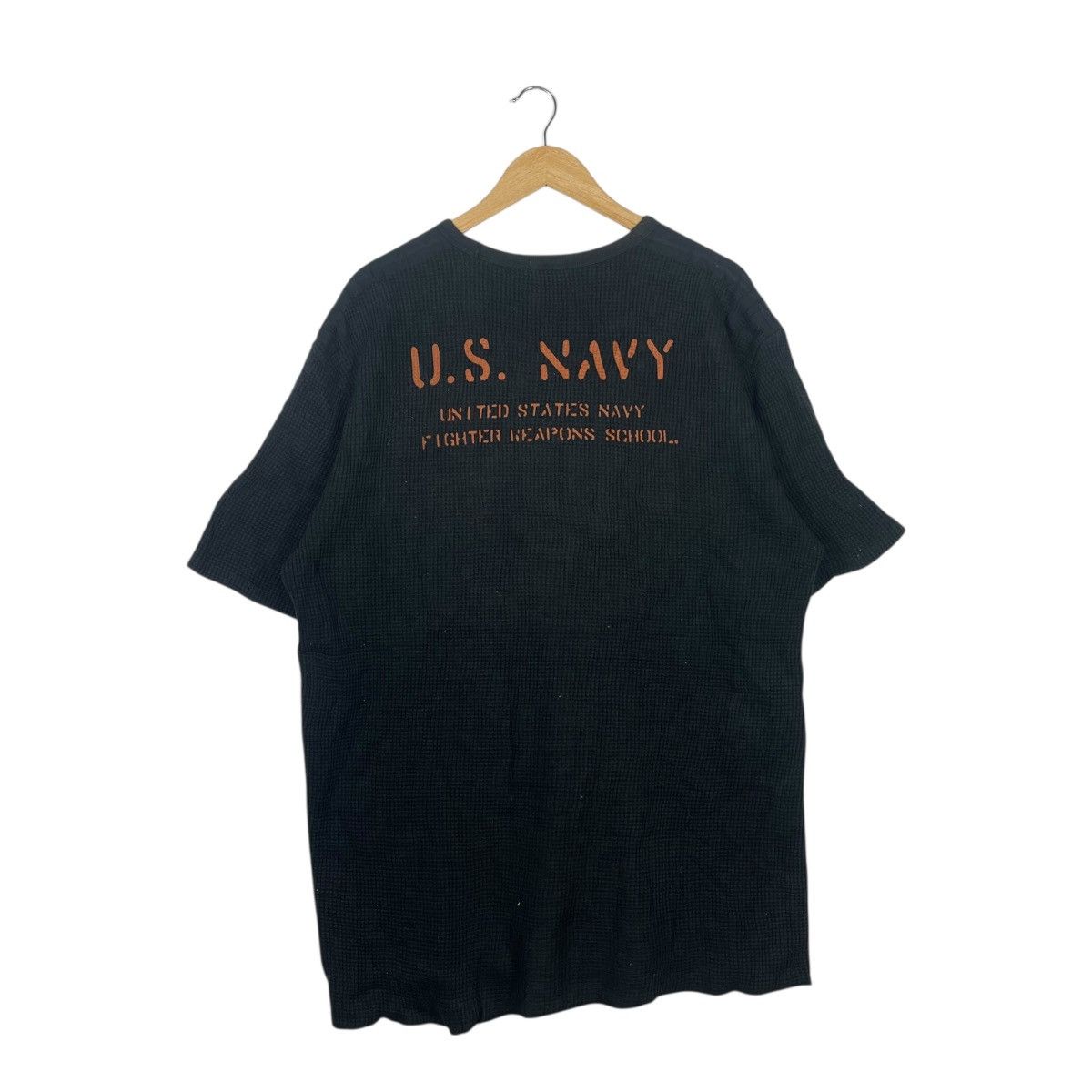 Avirex Vintage Avirex Hornet Waffle Knit T Shirt US Black Military Size US XXL / EU 58 / 5 - 5 Thumbnail