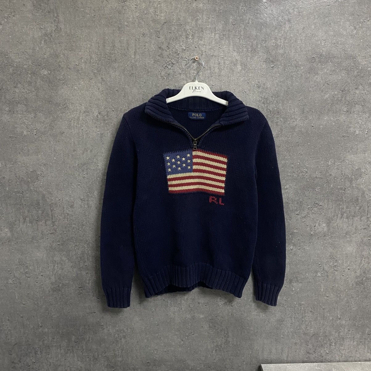 Polo Ralph Lauren Vintage Polo Ralph Lauren USA Flag 1/4 Zip Sweater Size US XS / EU 42 / 0 - 1 Thumbnail