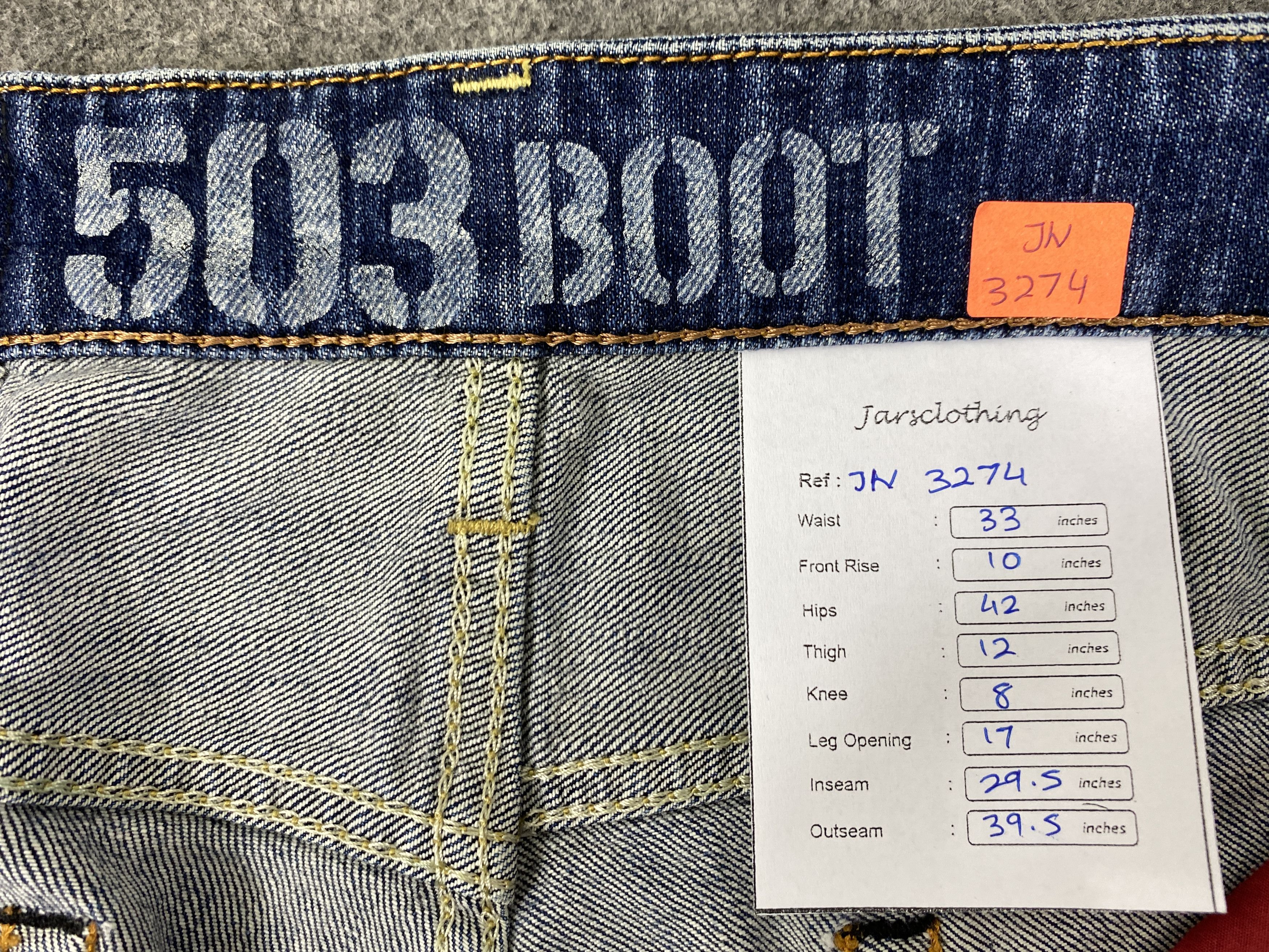 Japanese Brand Vintage Edwin 503 Flare Boot Cut Jeans 33x29.5 - JN3274 Size US 33 - 7 Thumbnail