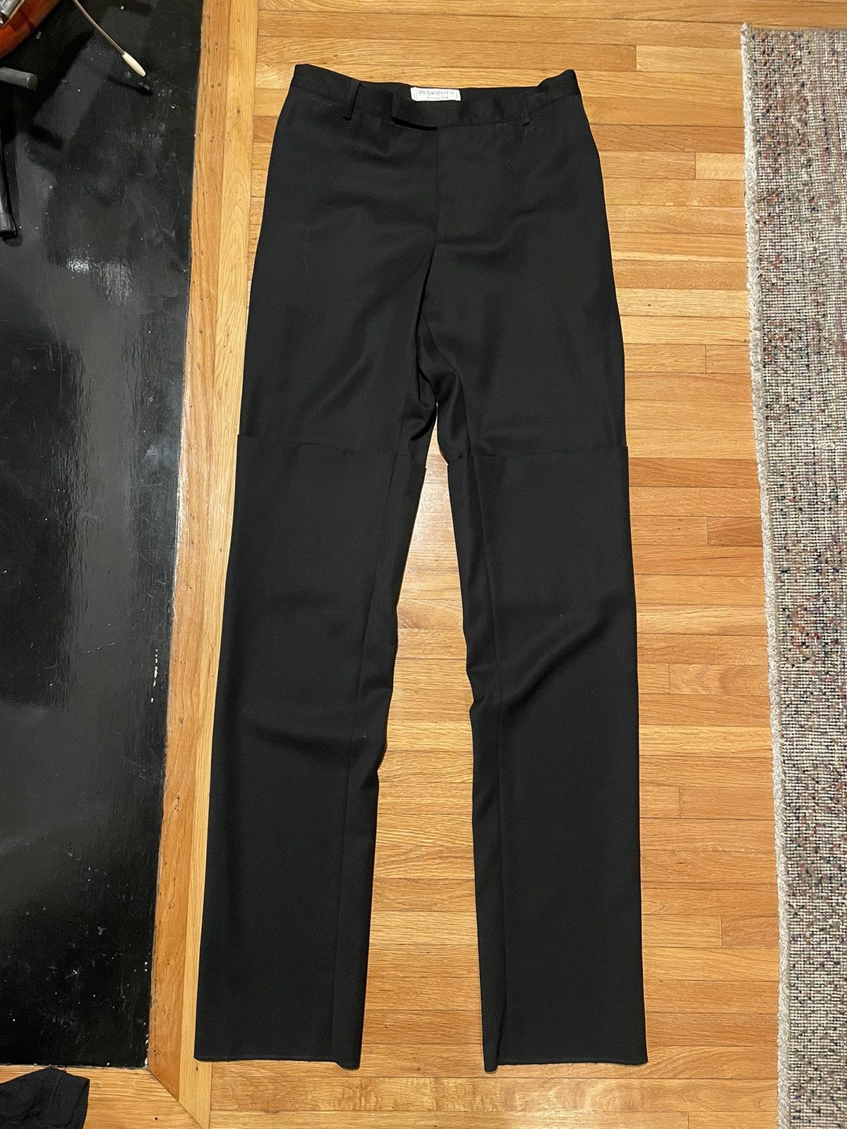 image of Hedi Slimane x Saint Laurent Paris Original Hedi Era Trousers in Black, Men's (Size 31)