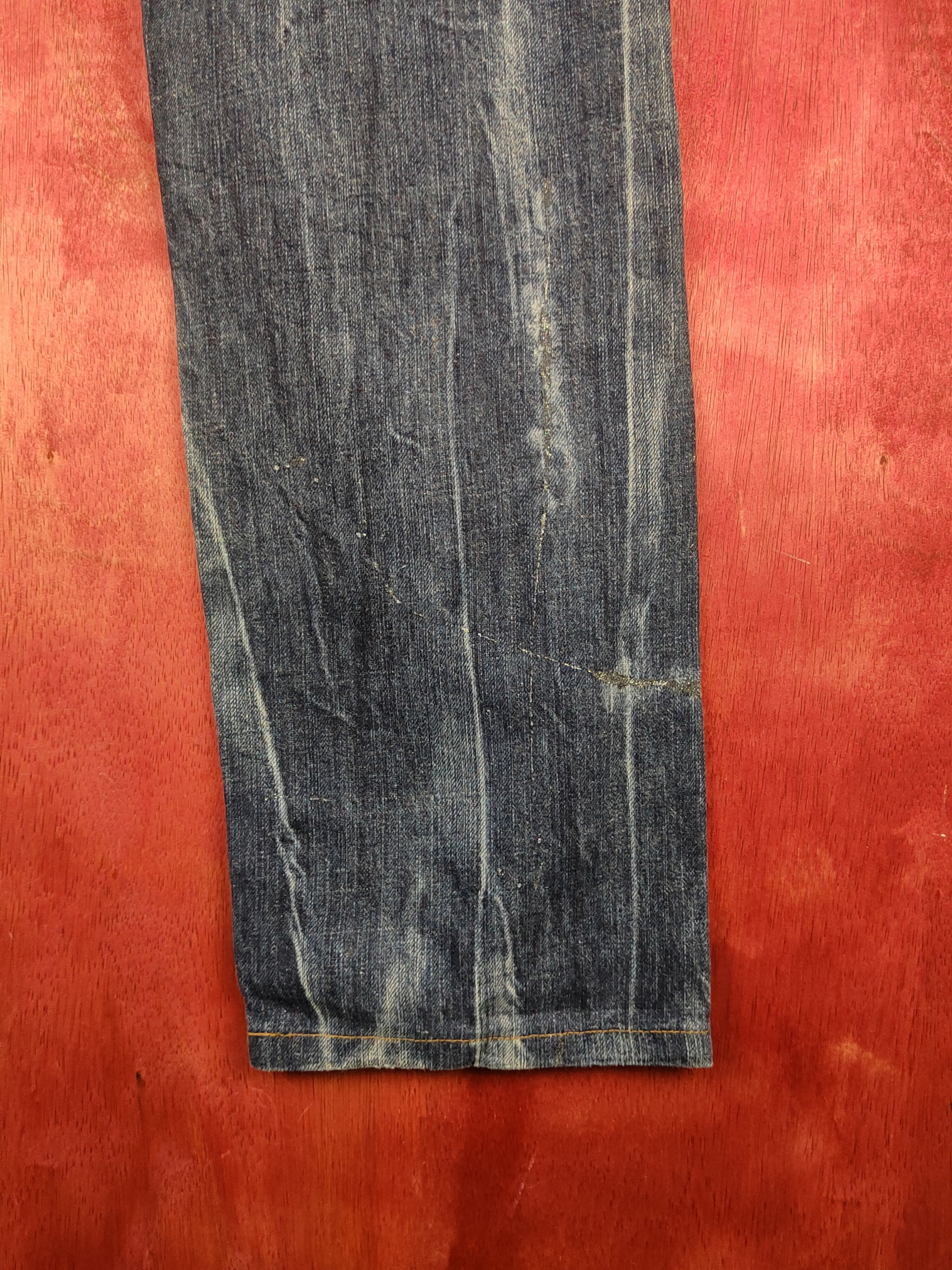 Japanese Brand Japan faded Distressed ripped jeans Denim #S1585 Size US 31 - 11 Thumbnail