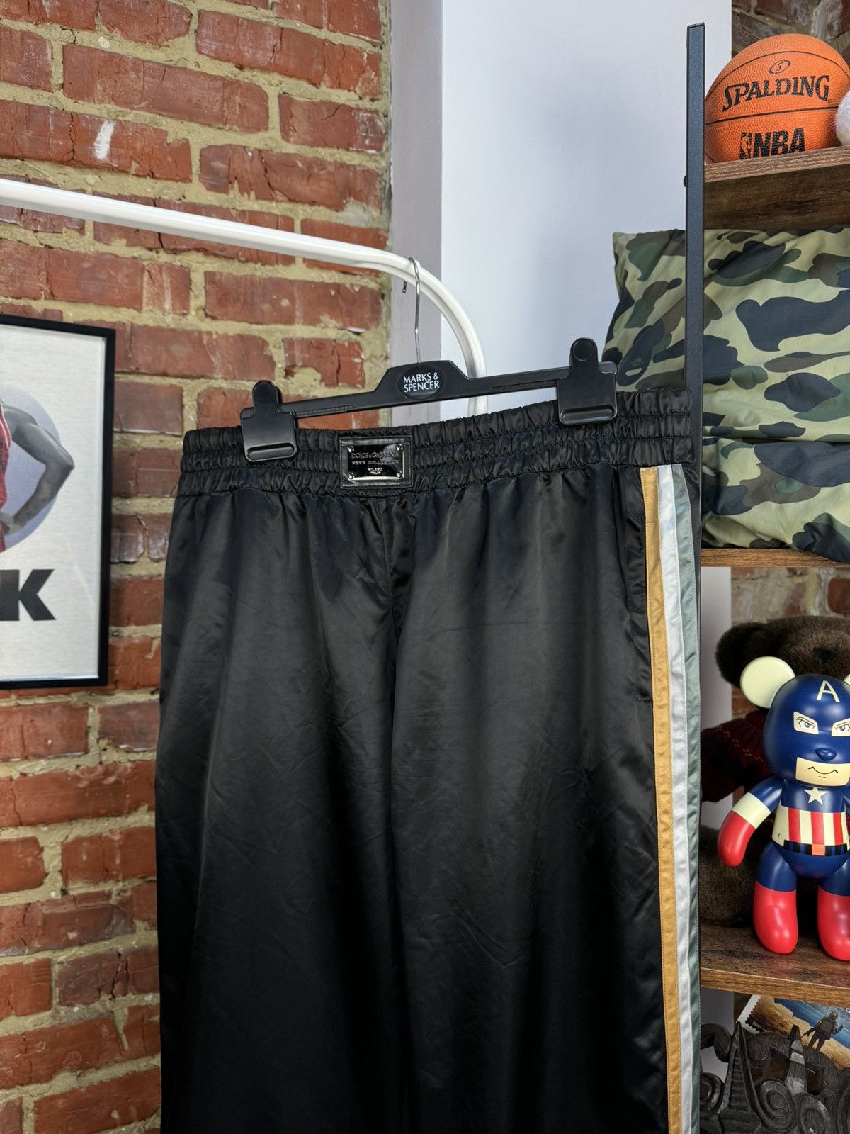 Designer × Dolce & Gabbana Dolce Gabbana Black Nylon Boxer Pants Three Strip Size US 34 / EU 50 - 6 Thumbnail