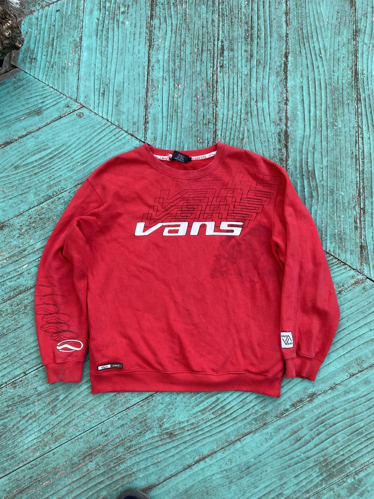 Vans Vans 90s vintage red sweatshirt Size US XL / EU 56 / 4 - 1 Thumbnail