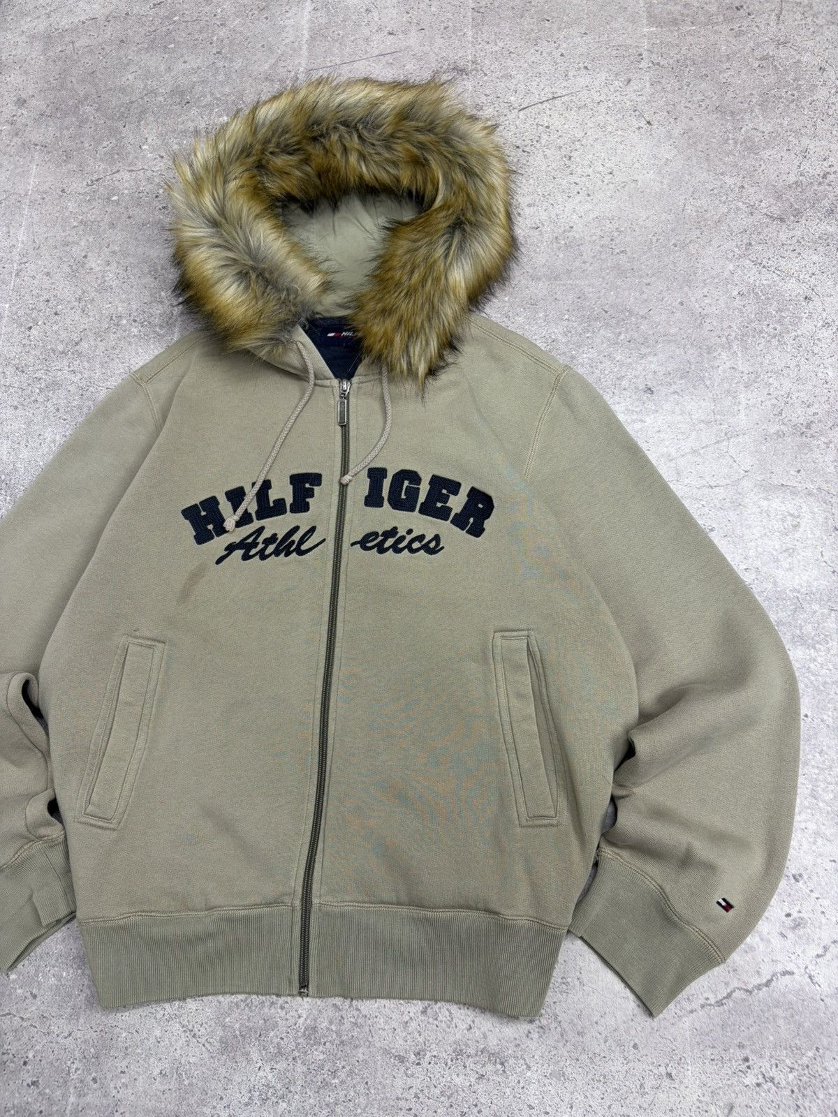 If Six Was Nine Tommy Hilfiger Fur Hood Zip Hoodie Y2K Archive Streetwear Size US M / EU 48-50 / 2 - 7 Thumbnail