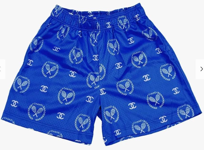 Bravest Studios Bravest Studios 2020 Blue Tennis Print Shorts LARGE (32-34) Size US 34 / EU 50 - 2 Thumbnail