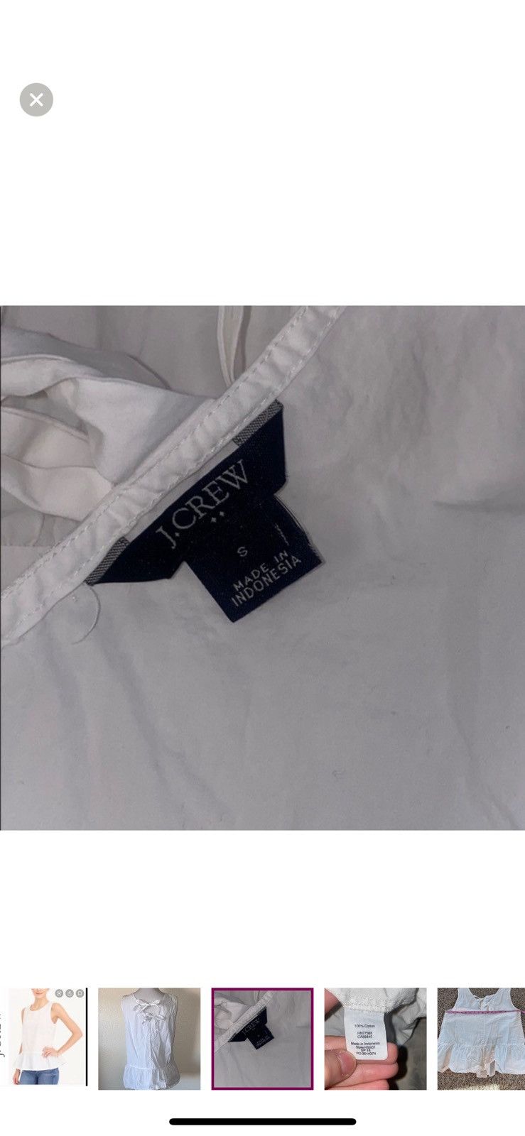 J.Crew J. Crew small bow back white peplum blouse Size S / US 4 / IT 40 - 5 Thumbnail
