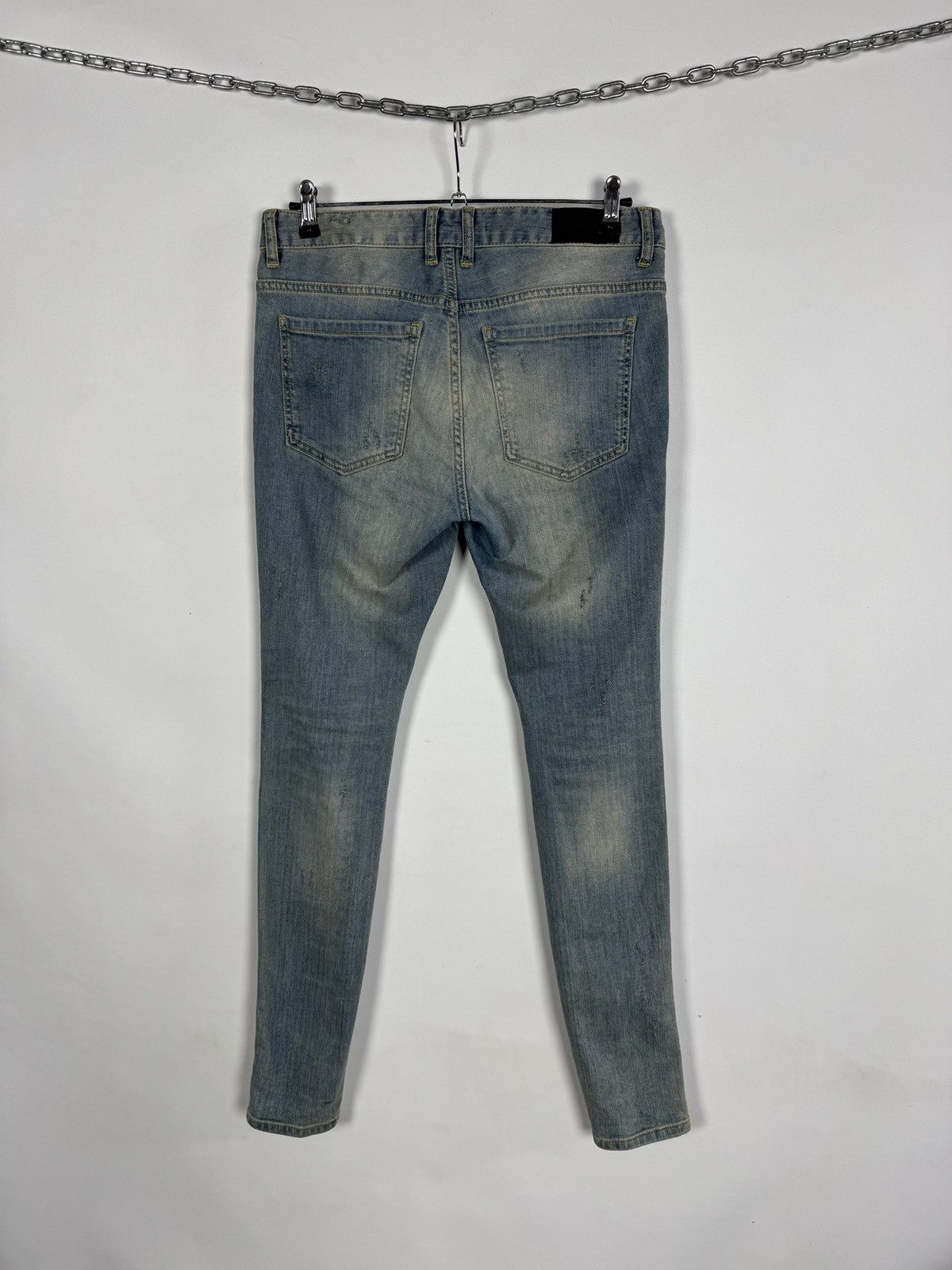 Represent Clo. Represent Destroyer Indigo Skinny Jeans Distressed Denim 30 Size US 30 / EU 46 - 12 Thumbnail