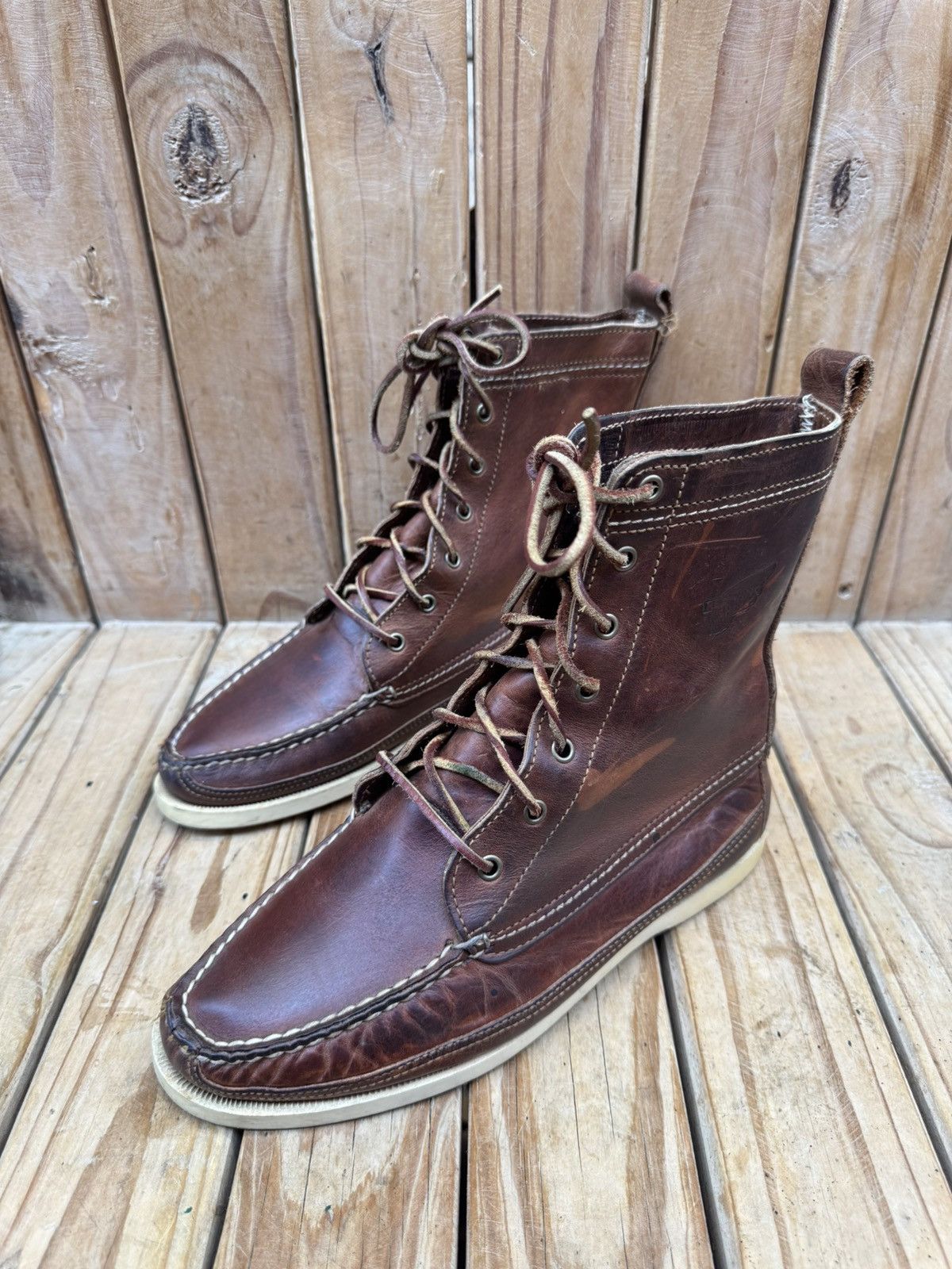 Red Wing Red Wing For J.Crew brown wabasha leather boots US 5 E UK 4 Size US 5 / EU 37 - 11 Thumbnail