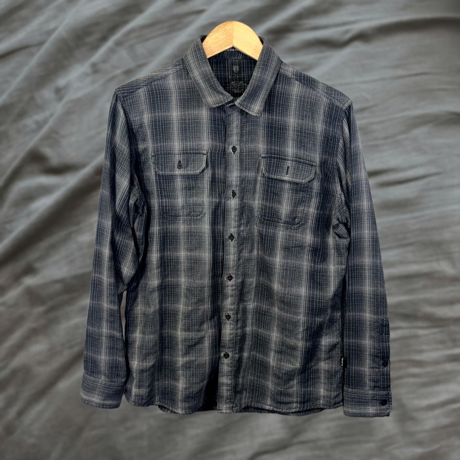Vintage Kühl Shirt Mens M Gray Plaid Long Sleeve Button Front Outdoor Casual Hiking Size US M / EU 48-50 / 2 - 1 Thumbnail