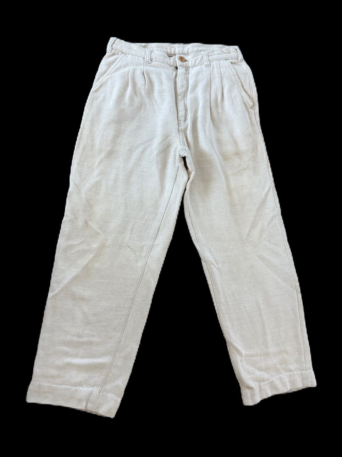 Johnbull WHITE BAGGY JAPANESE CULTURE WORKER PANTS JOHN BULL DESIGN Size US 30 / EU 46 - 2 Thumbnail