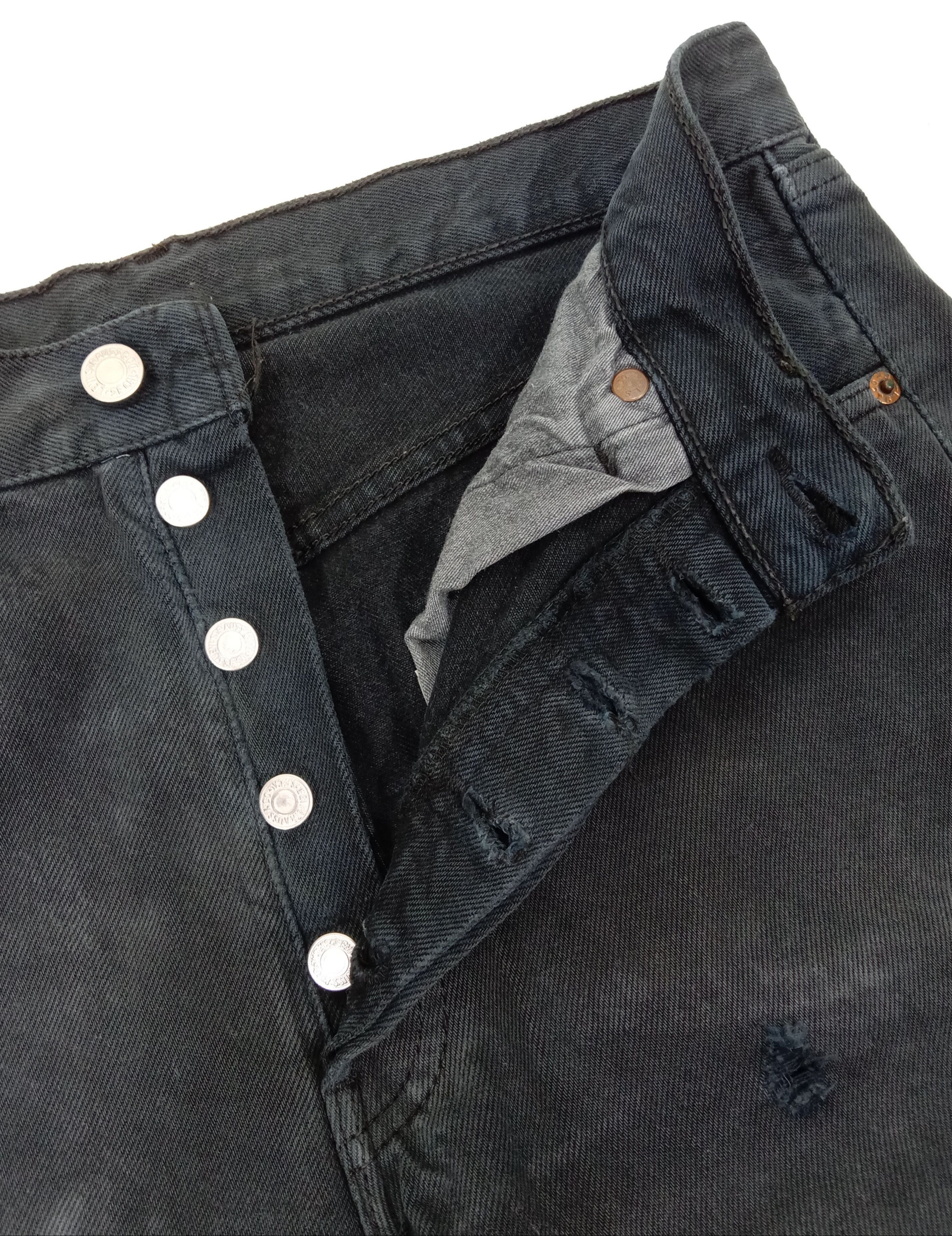 Levi's Vintage Levi's 501 Jeans Faded Black Distressed Denim Size US 31 - 9 Thumbnail