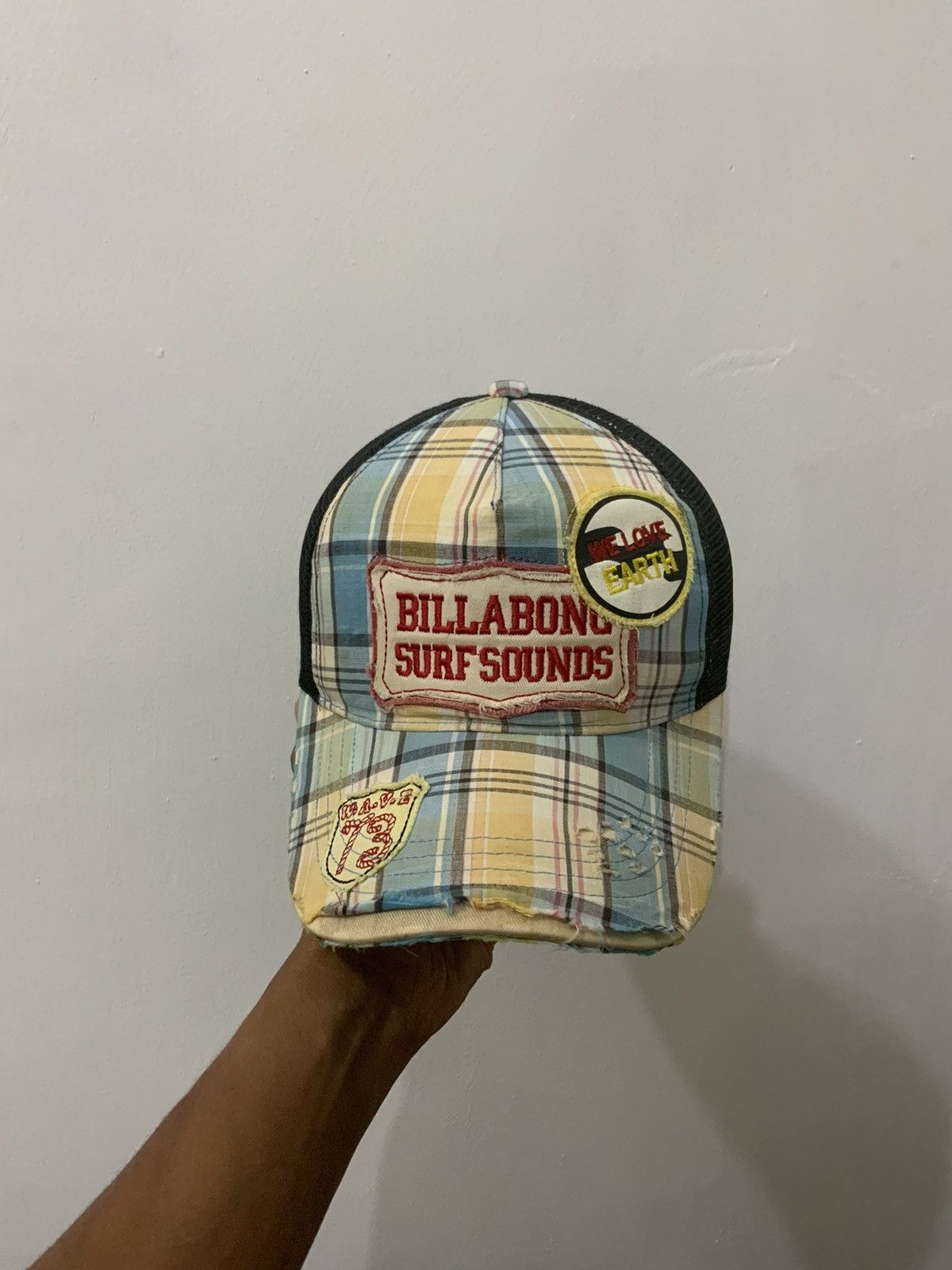 Billabong Billabong Surf Sounds Distressed Trucker Hat Size ONE SIZE - 5 Thumbnail