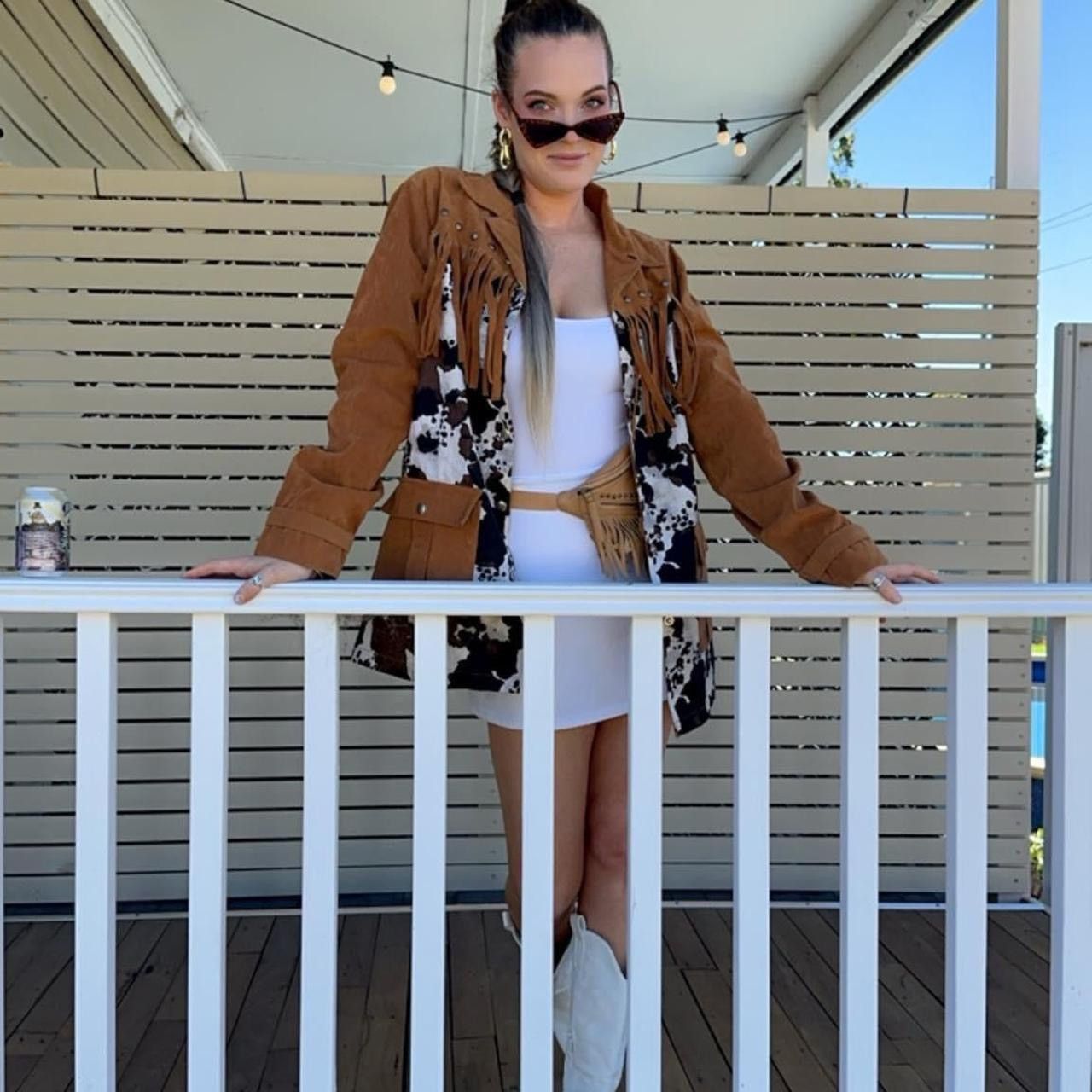 Vintage Faux cowhide jacket Size XL / US 12-14 / IT 48-50 - 1 Thumbnail