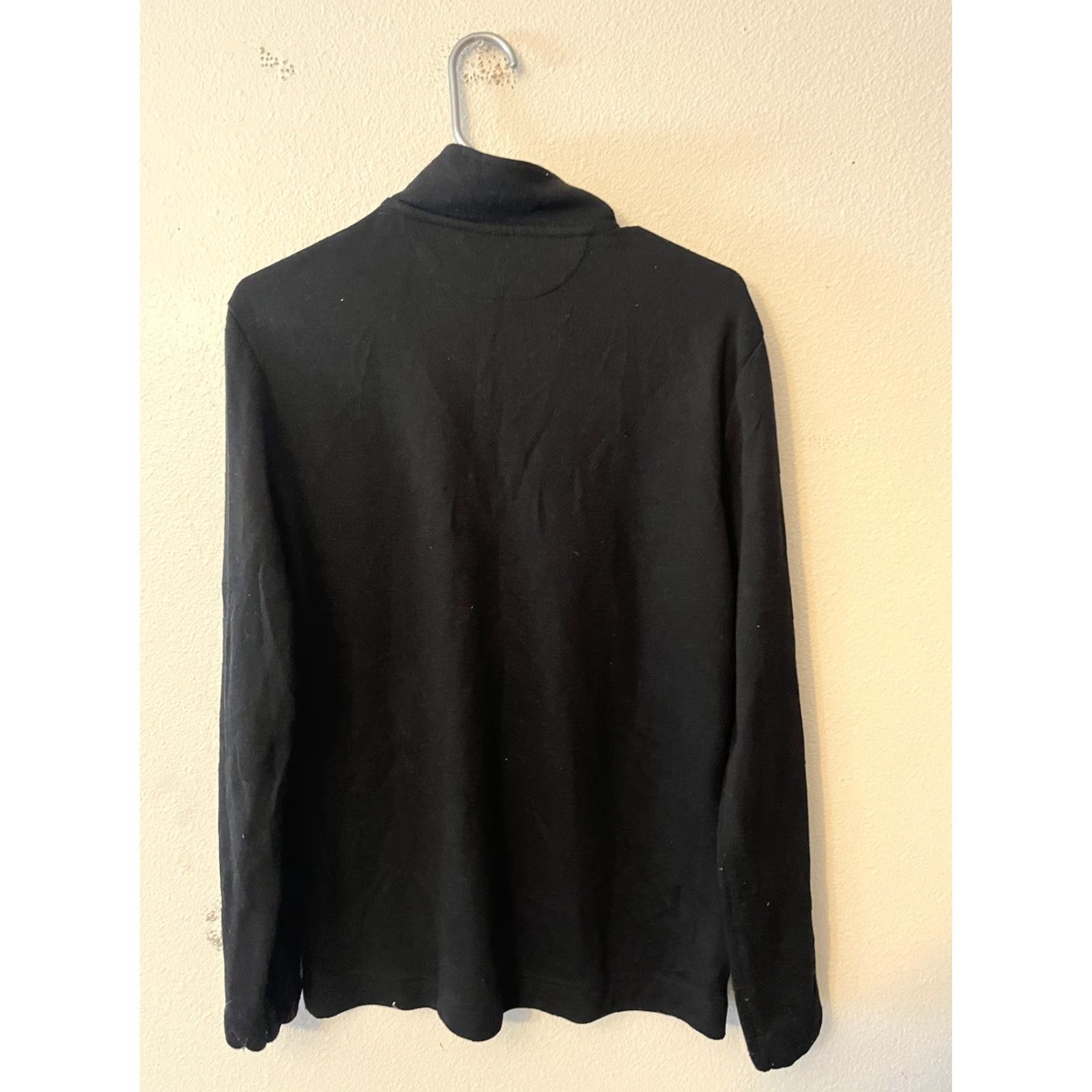 Banana Republic Banana Republic Sweater Men Size Medium Black Cotton Blend 1/4 Zip Pullover Knit Long Sleeve Mock Neck Casual Regular Logo 90s? Size US M / EU 48-50 / 2 - 2 Thumbnail